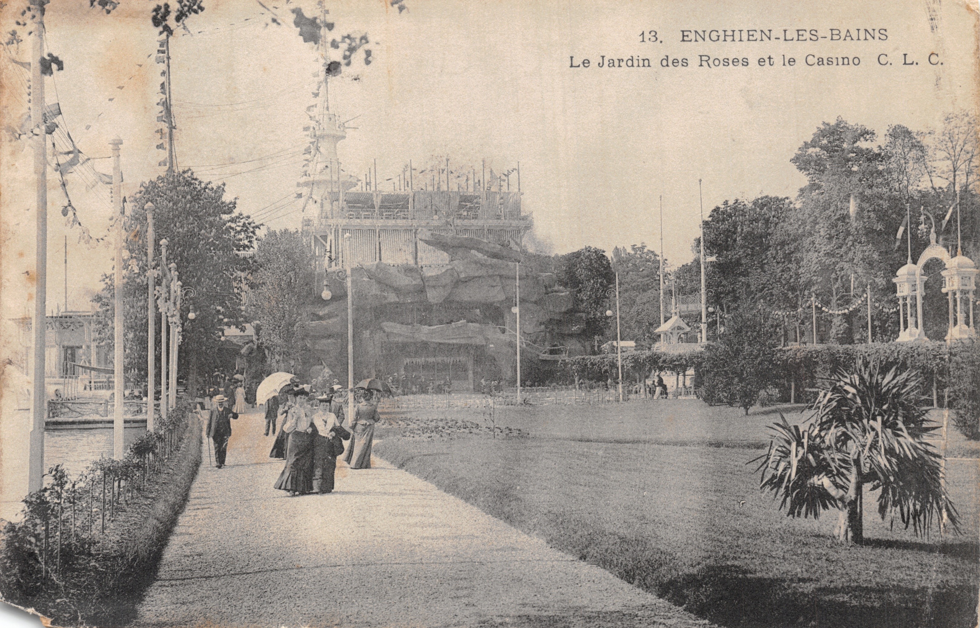 Enghien-les-Bains — El Jardín de las Rosas y el Casino — C. L. C. n°13