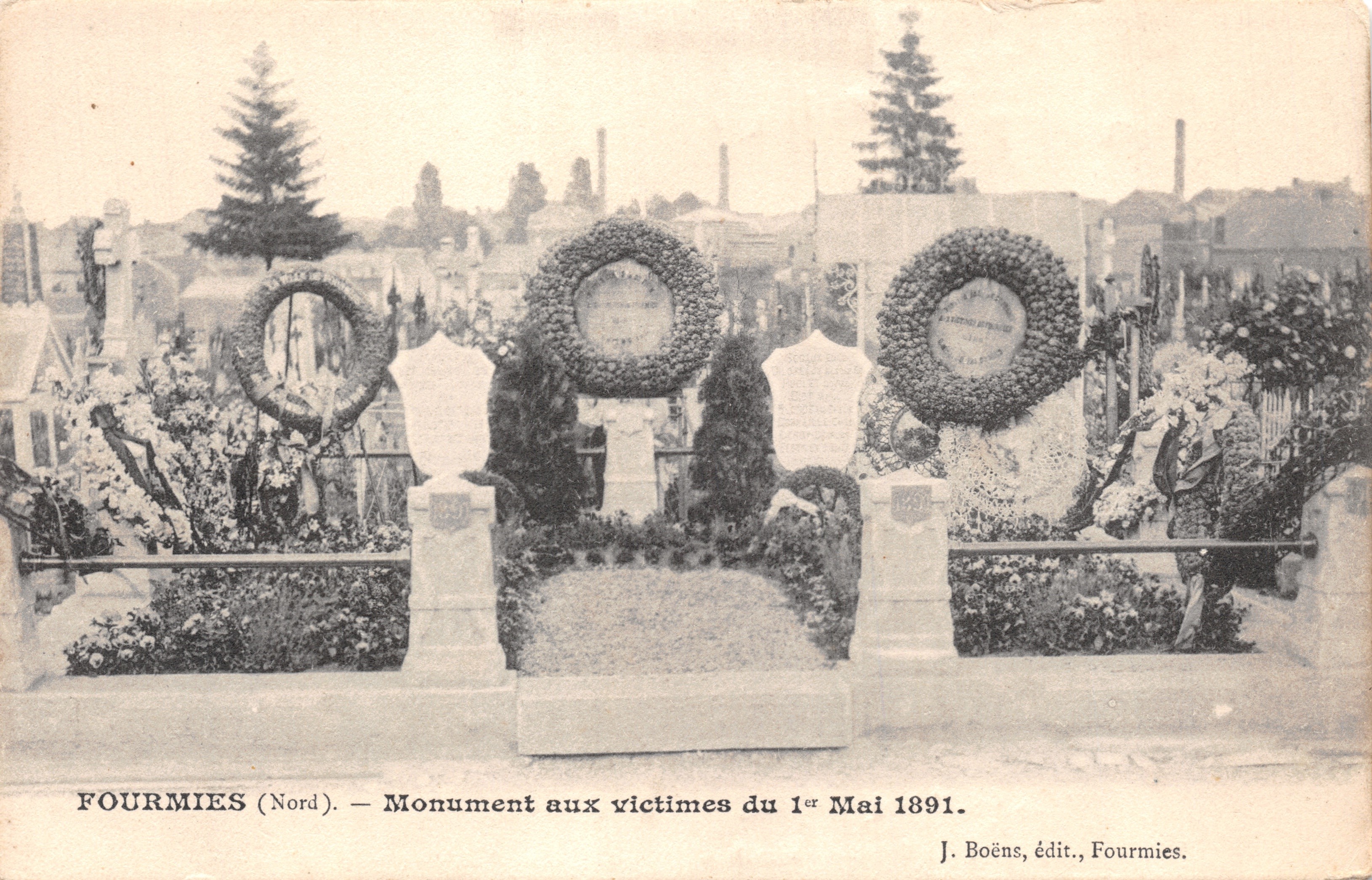 Fourmies (Nord) — Monumento a las víctimas del 1° de Mayo de 1891 — J. Boëns, Editor, Fourmies