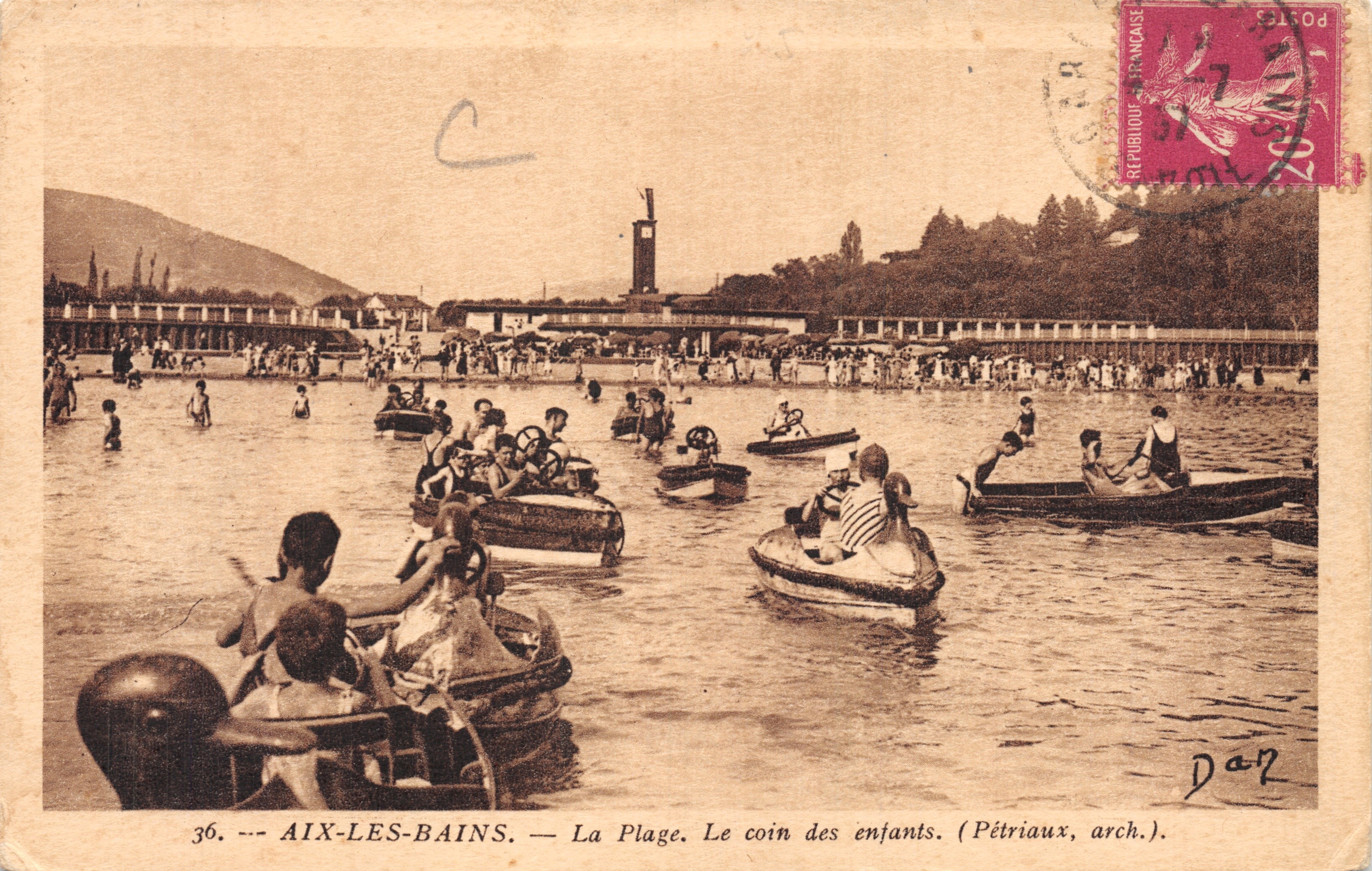 Aix-les-Bains — La Playa. El Rincón de los Niños. (Pétriaux, arch.)