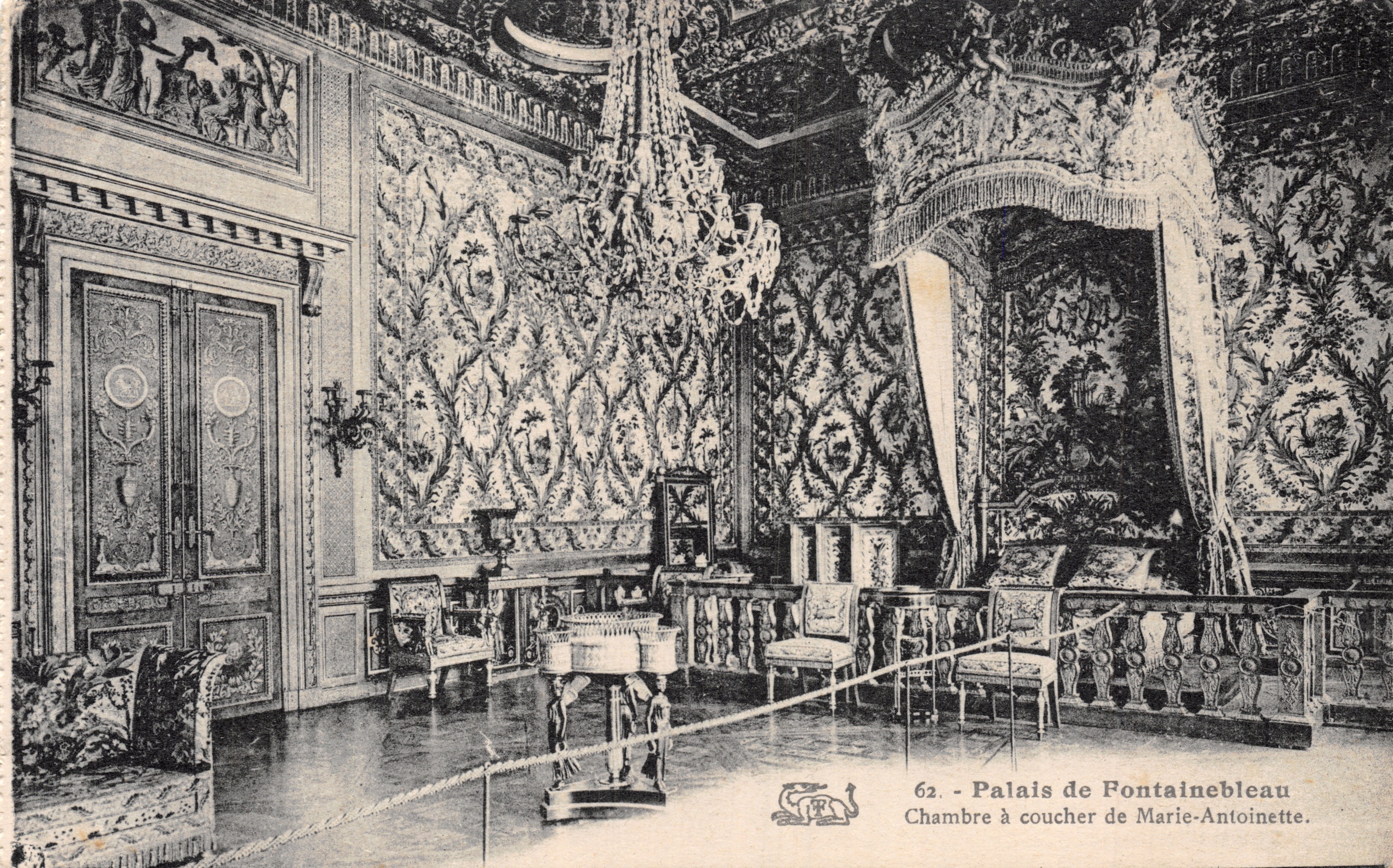 Camera da letto di Marie-Antoinette — Palazzo di Fontainebleau — editore non visibile, n. 62