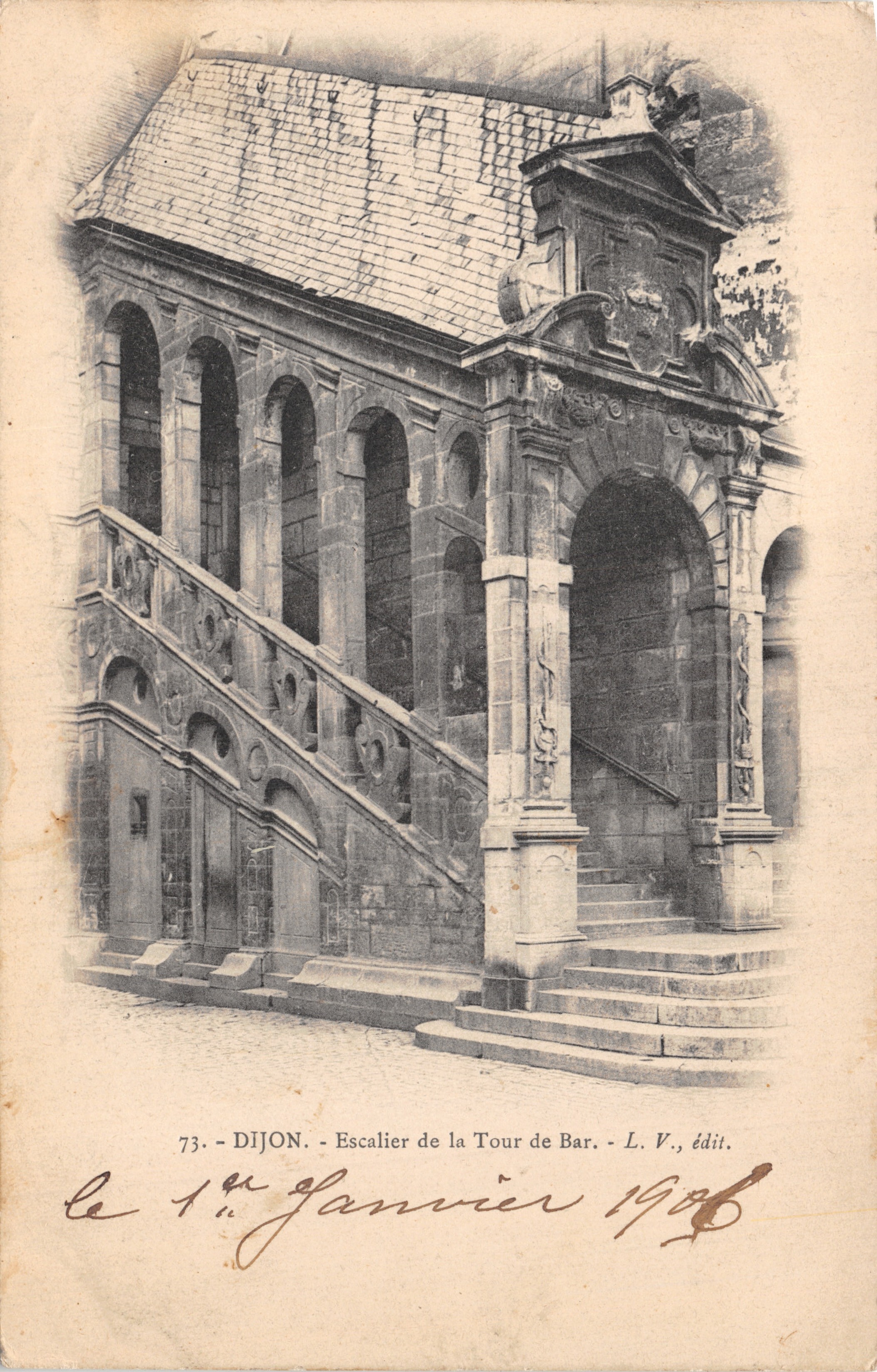 Dijon — Scalinate della Torre di Bar — L. V., editore