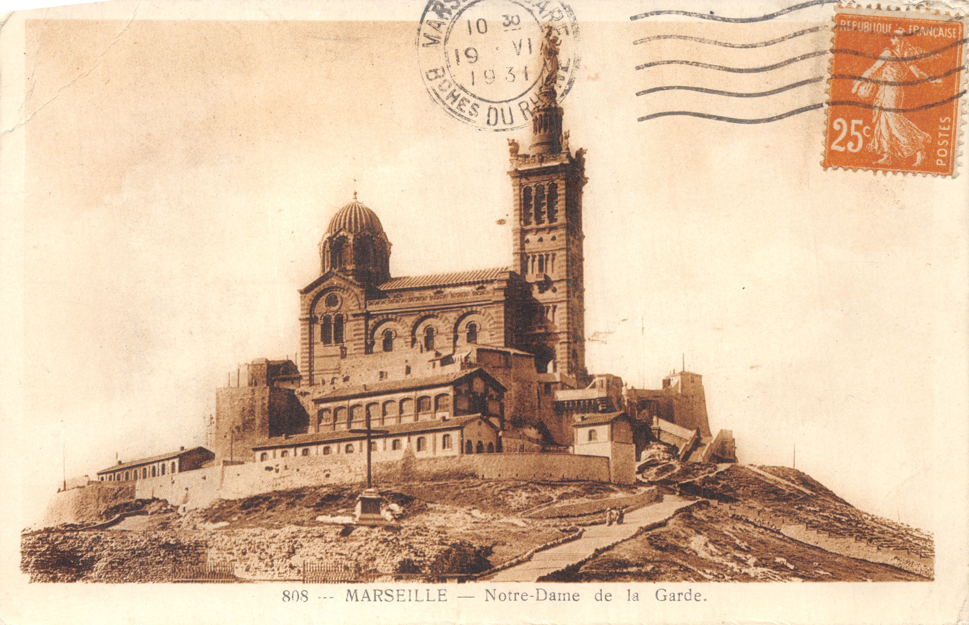 Marseille — Notre-Dame de la Garde — editor A.D.I.A. - 55, ch. de St-Roch - NICE