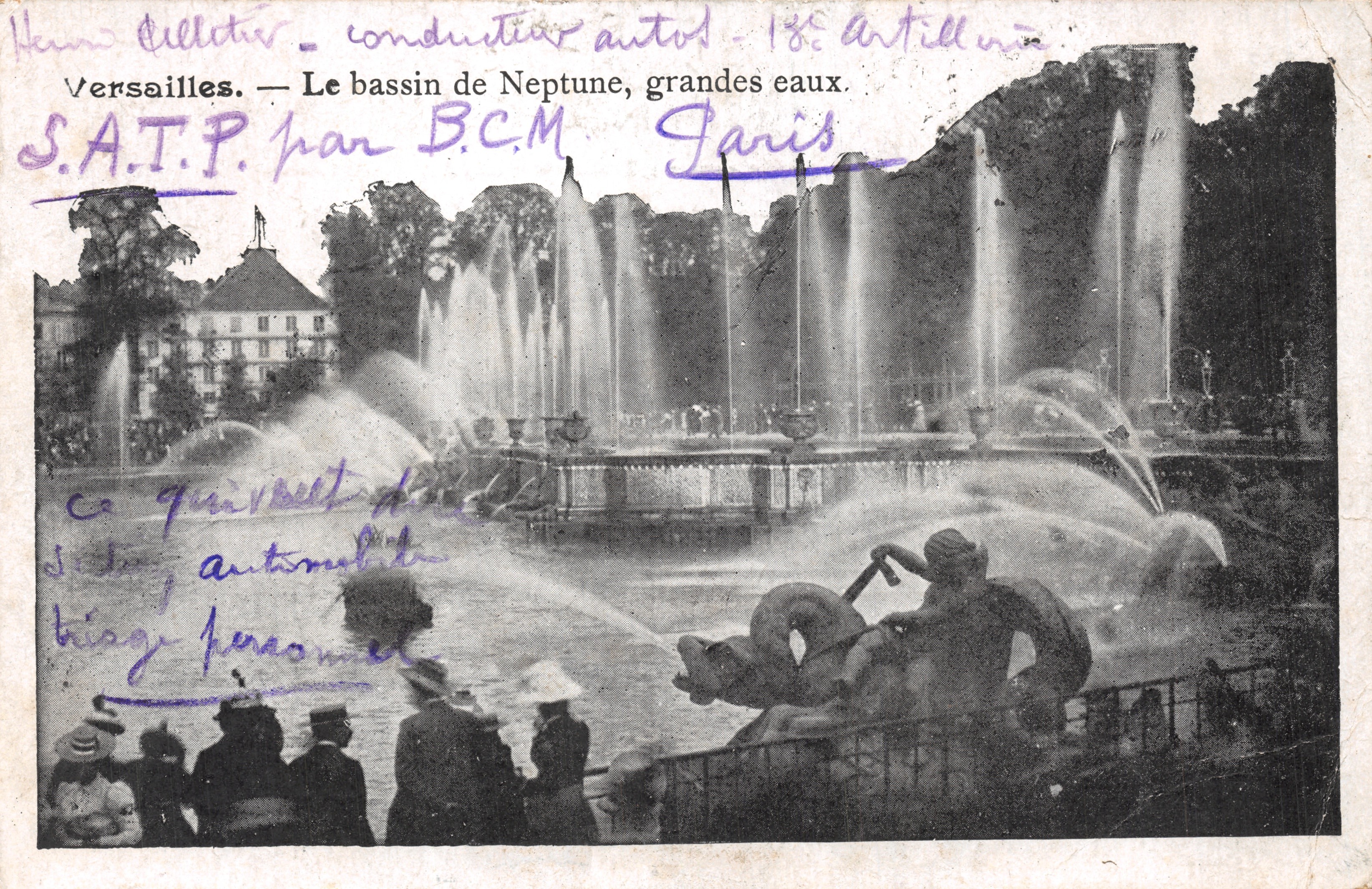 Versailles — Le bassin de Neptune, grandes eaux — S.A.T.P. par B.C.M. Paris