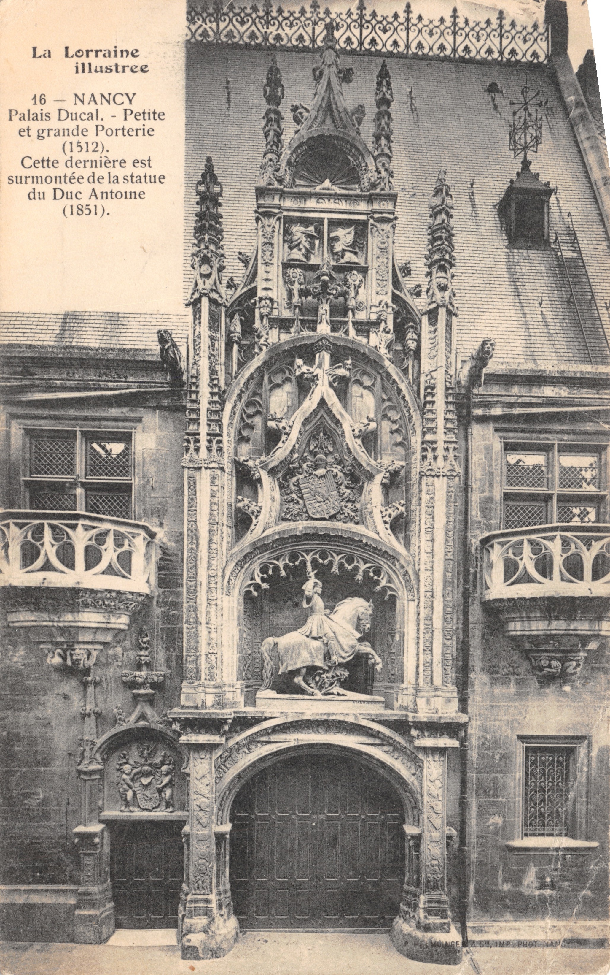 Nancy — Palazzo Ducale e Grande Porterie (1512) — editore La Lorraine illustrée, n. 46