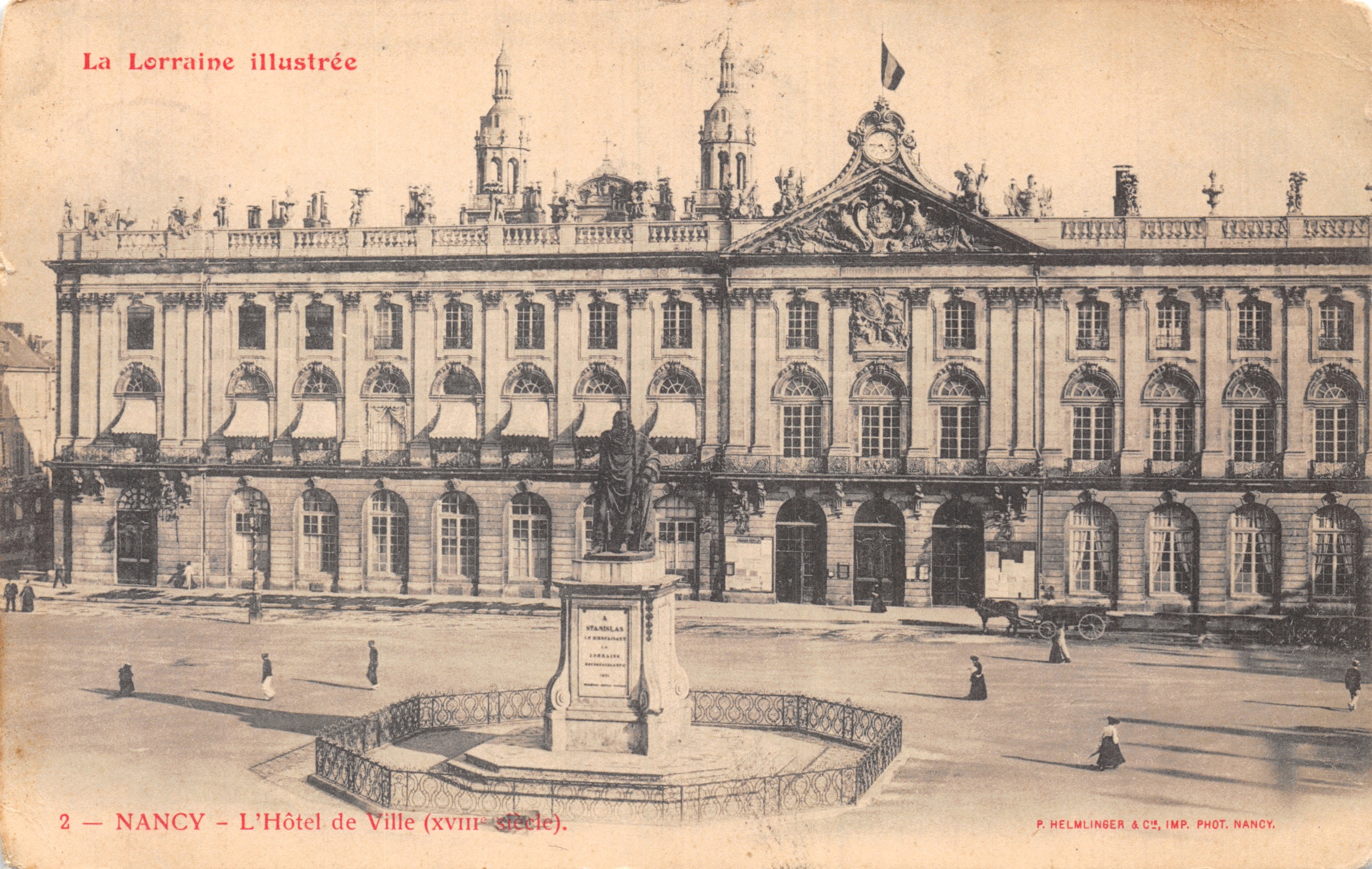 Nancy — Palazzo Comunale (secolo XVIII) — La Lorraine illustrée, P. Helmlinger & C°, stampa fot., Nancy