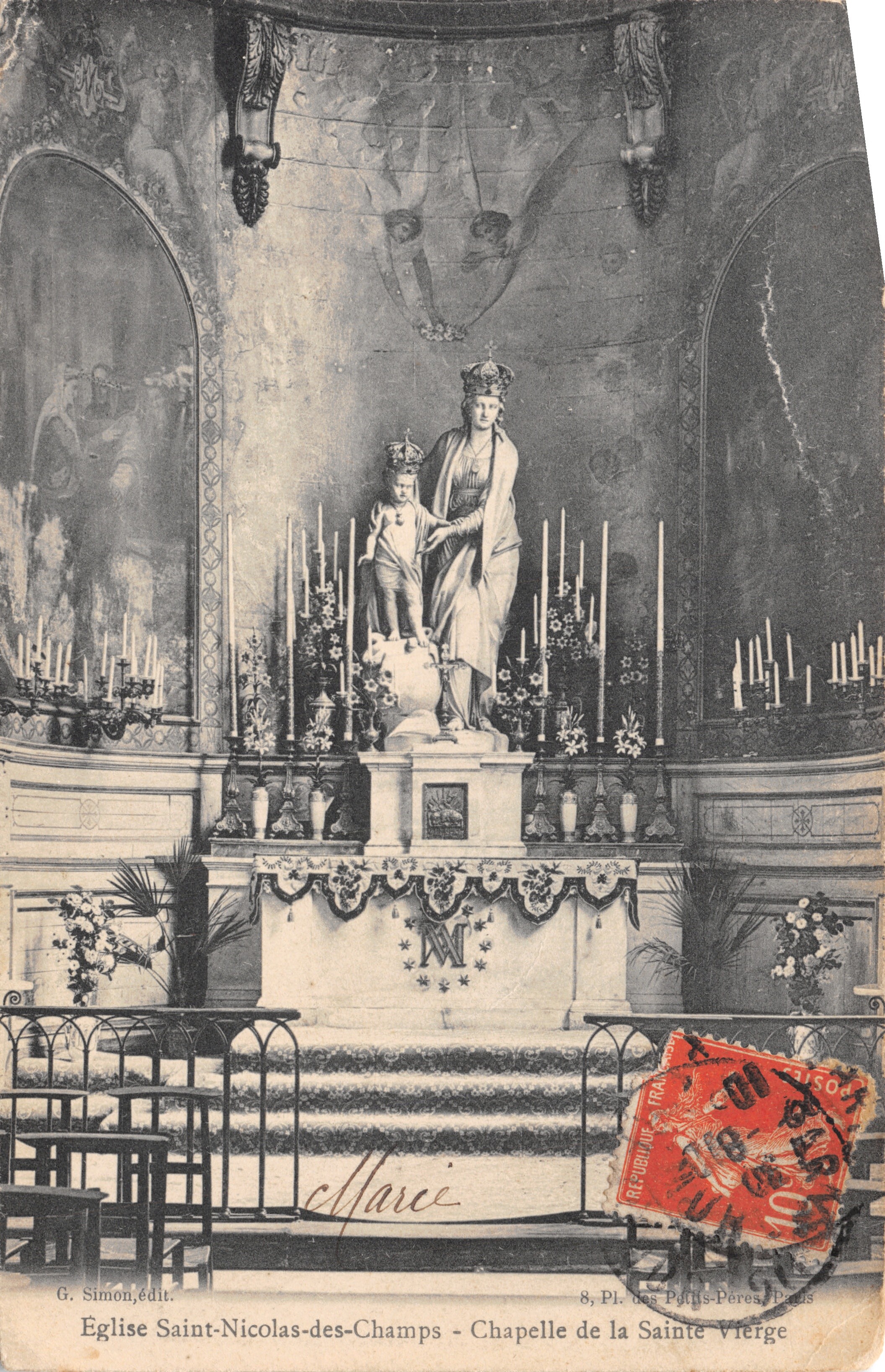 Église Saint-Nicolas-des-Champs — Chapelle de la Sainte Vierge — G. Simon, édit. Paris