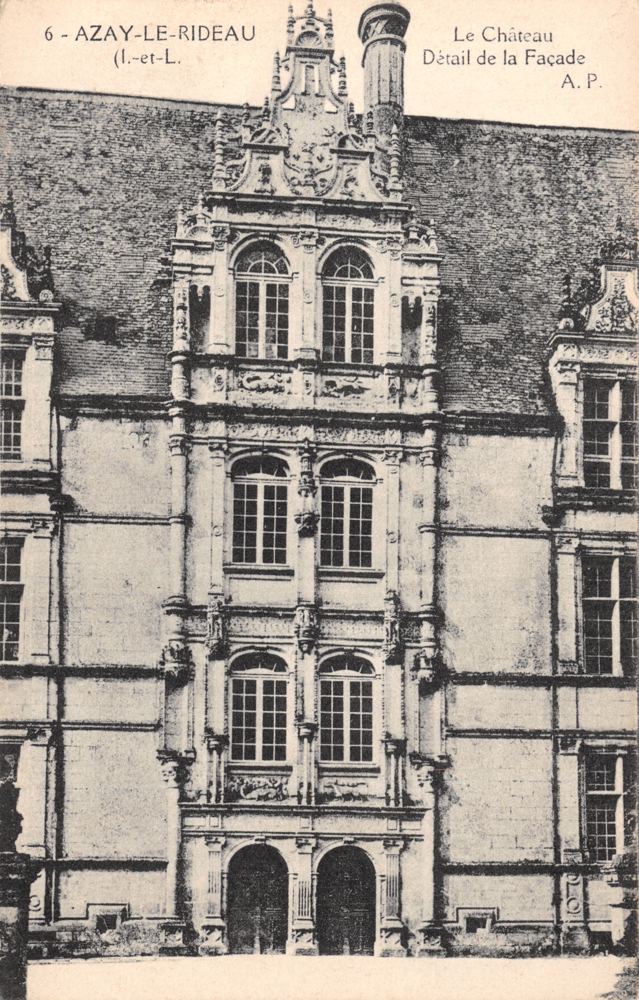 Azay-le-Rideau — Dettaglio della facciata del castello — A.P