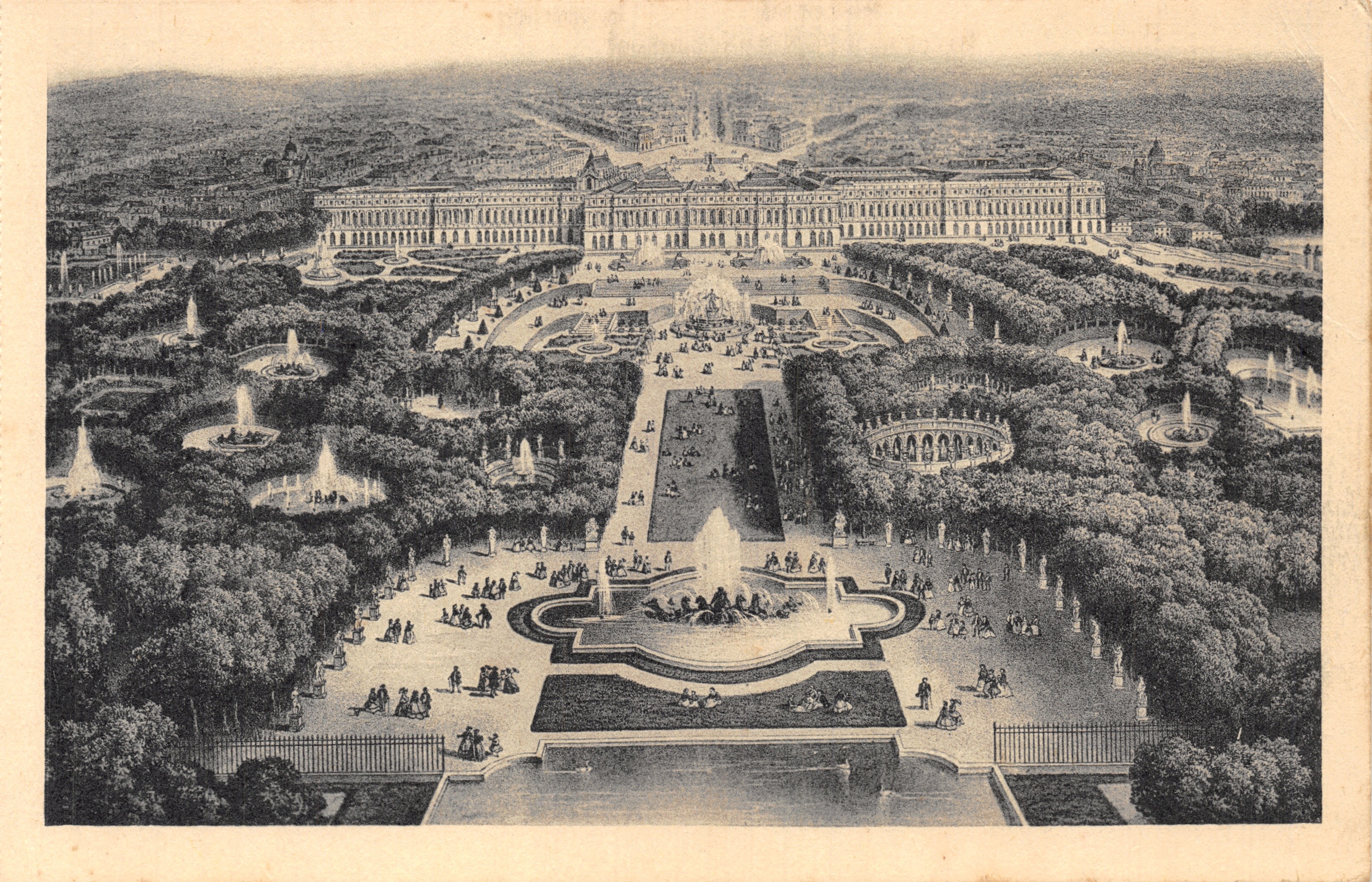 Versailles — Panorama del Palazzo e dei Giardini — Éditions d'Art « LYS »