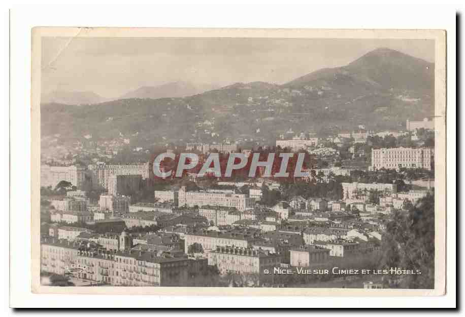 Nice CPA Vue sur Cimiez et les hotels
