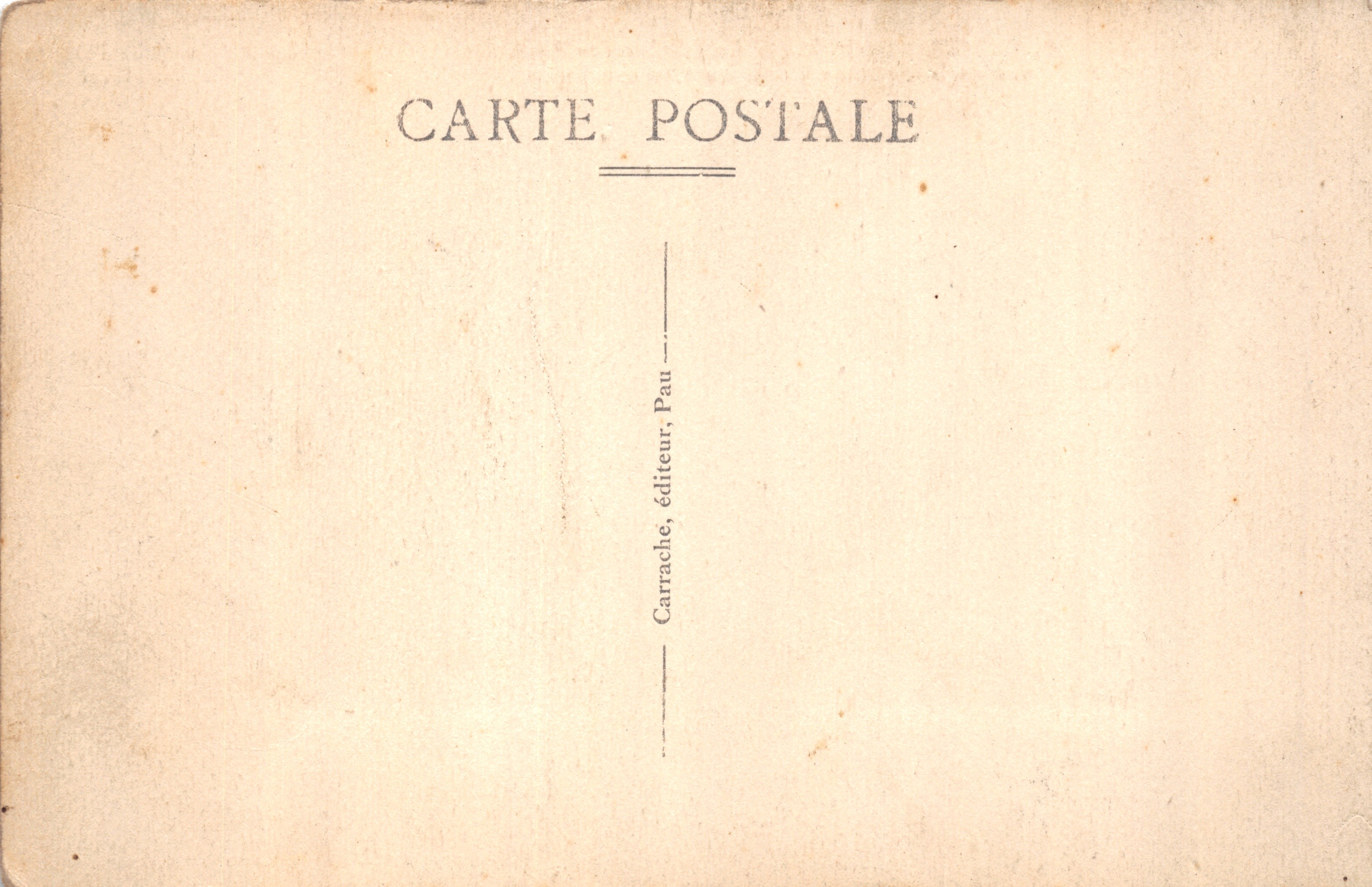 Pau (B.P.) — Vista della catena dei Pirenei dalla terrazza ovest del castello Henri IV — Carrache, editore, Pau — Verso