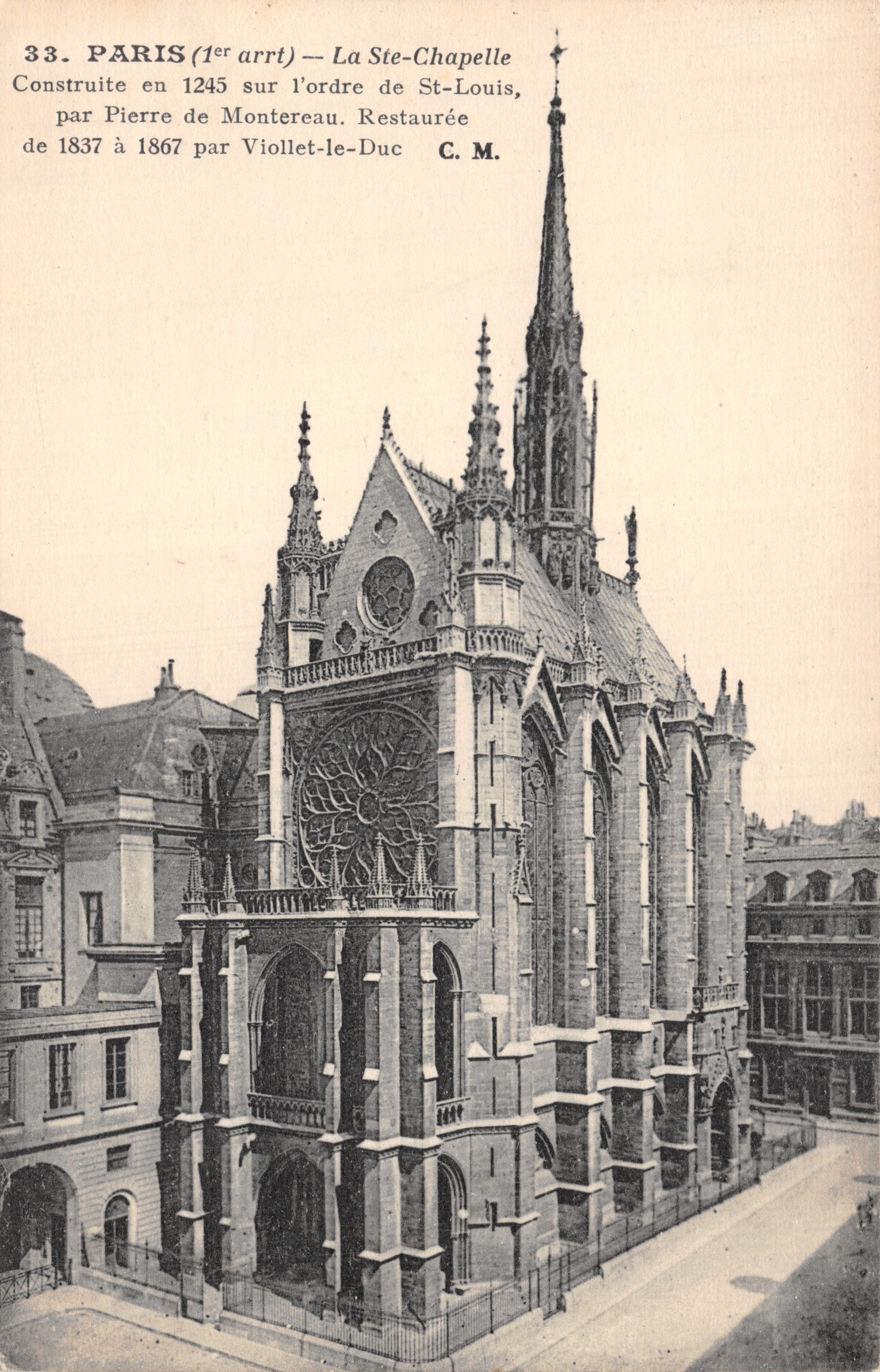 Paris (1. Arrondissement) — Die Sainte-Chapelle — Künstlerische Ausgabe C. M