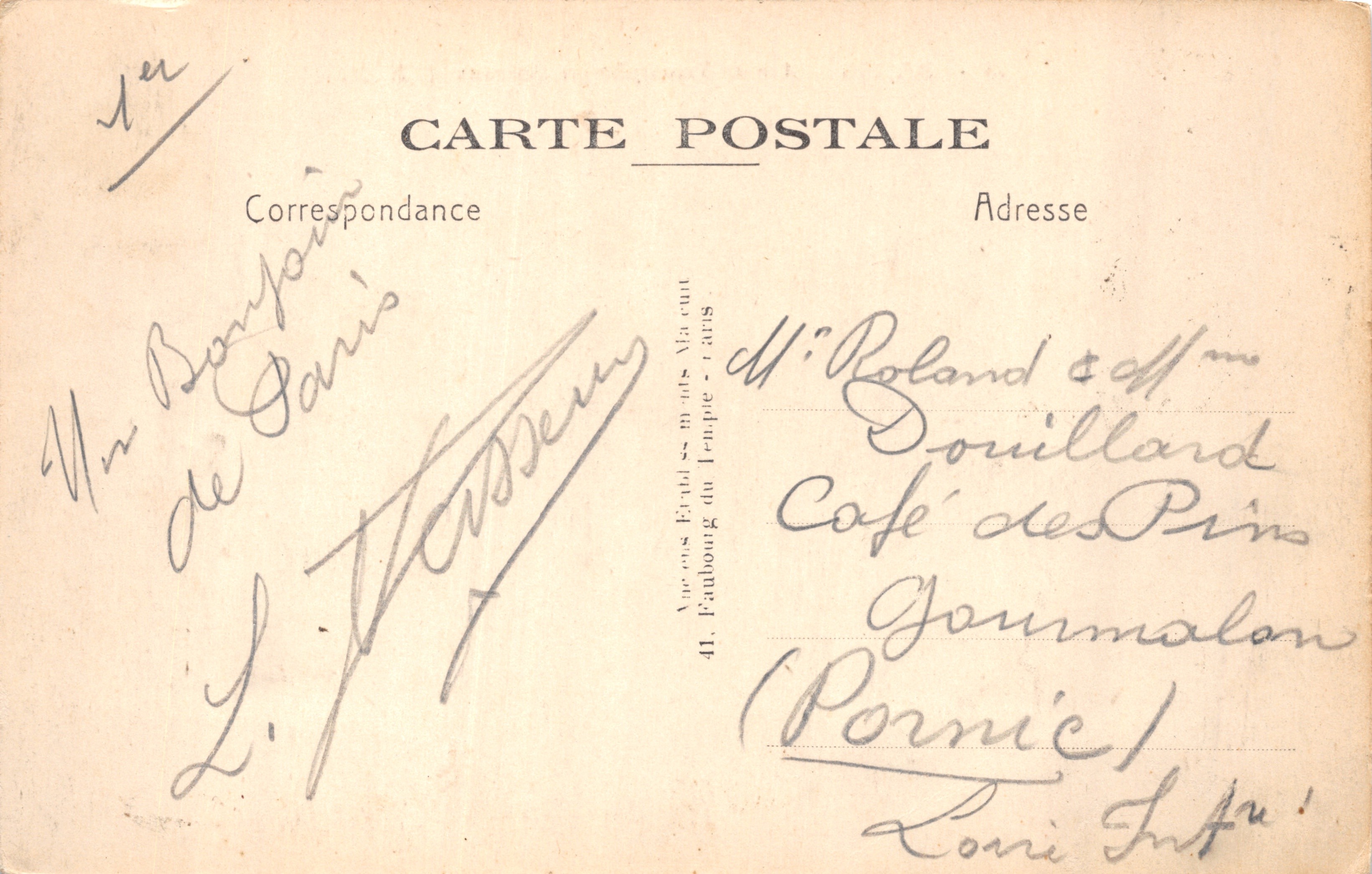 Parijs — Arc de Triomphe du Carrousel — E.M. nr. 15 — Achterkant