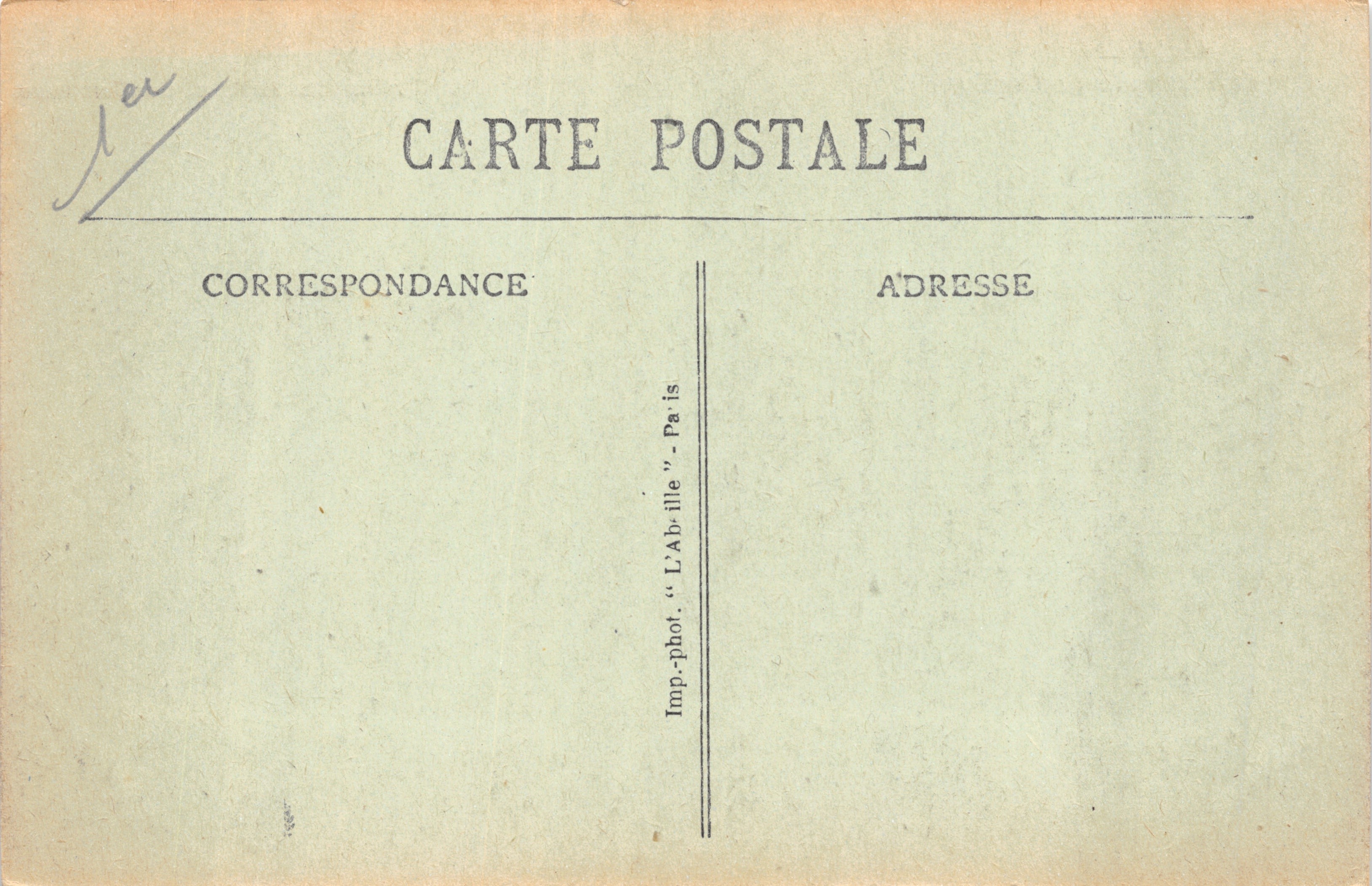 Arc de Triomphe du Carrousel — monument à Paris, éditeur Imp. phot. 'L'Abîle' - Paris — Verso