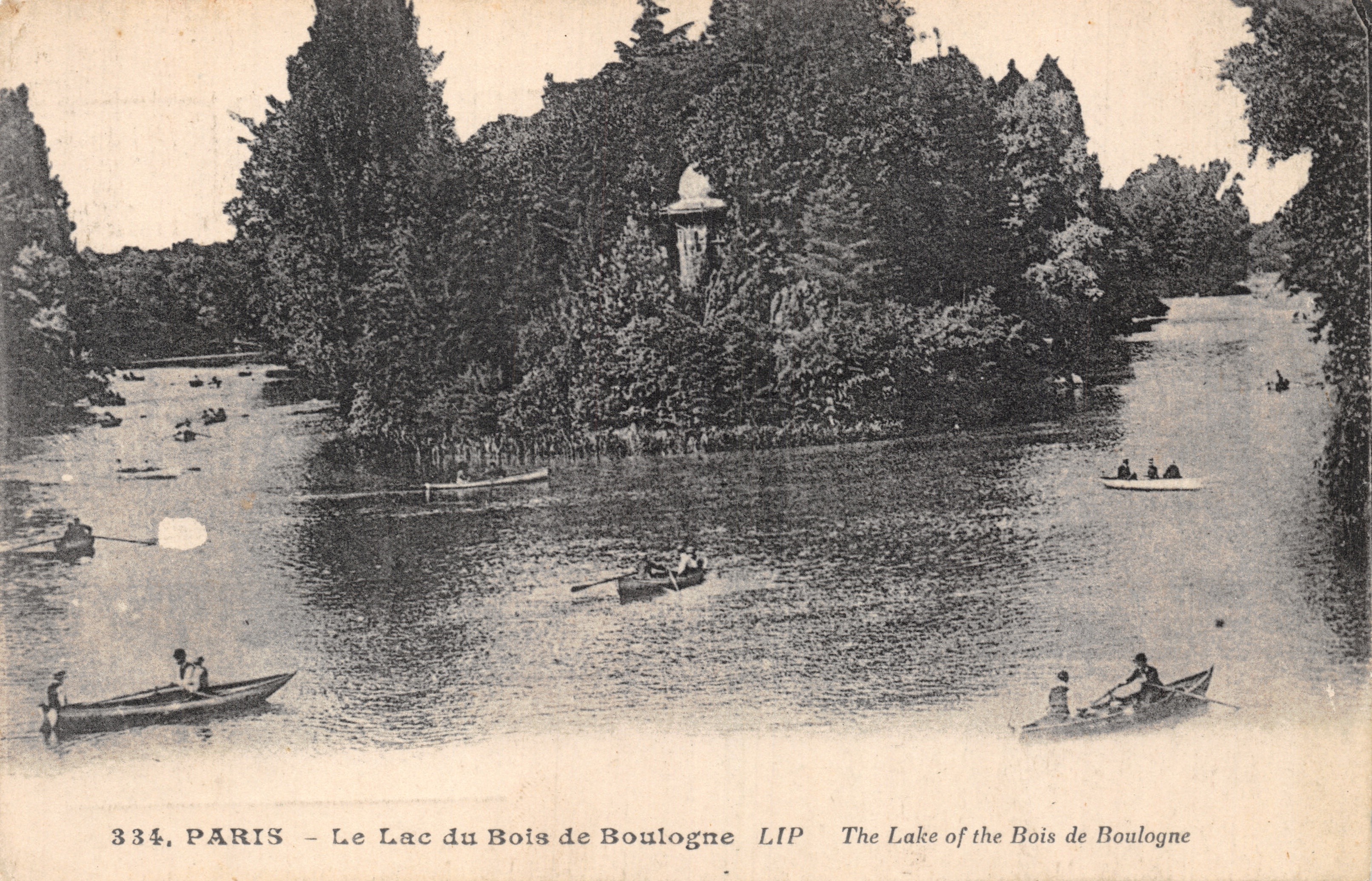 Parijs - Het meer van het Bos van Boulogne — uitgever LIP, n° 334