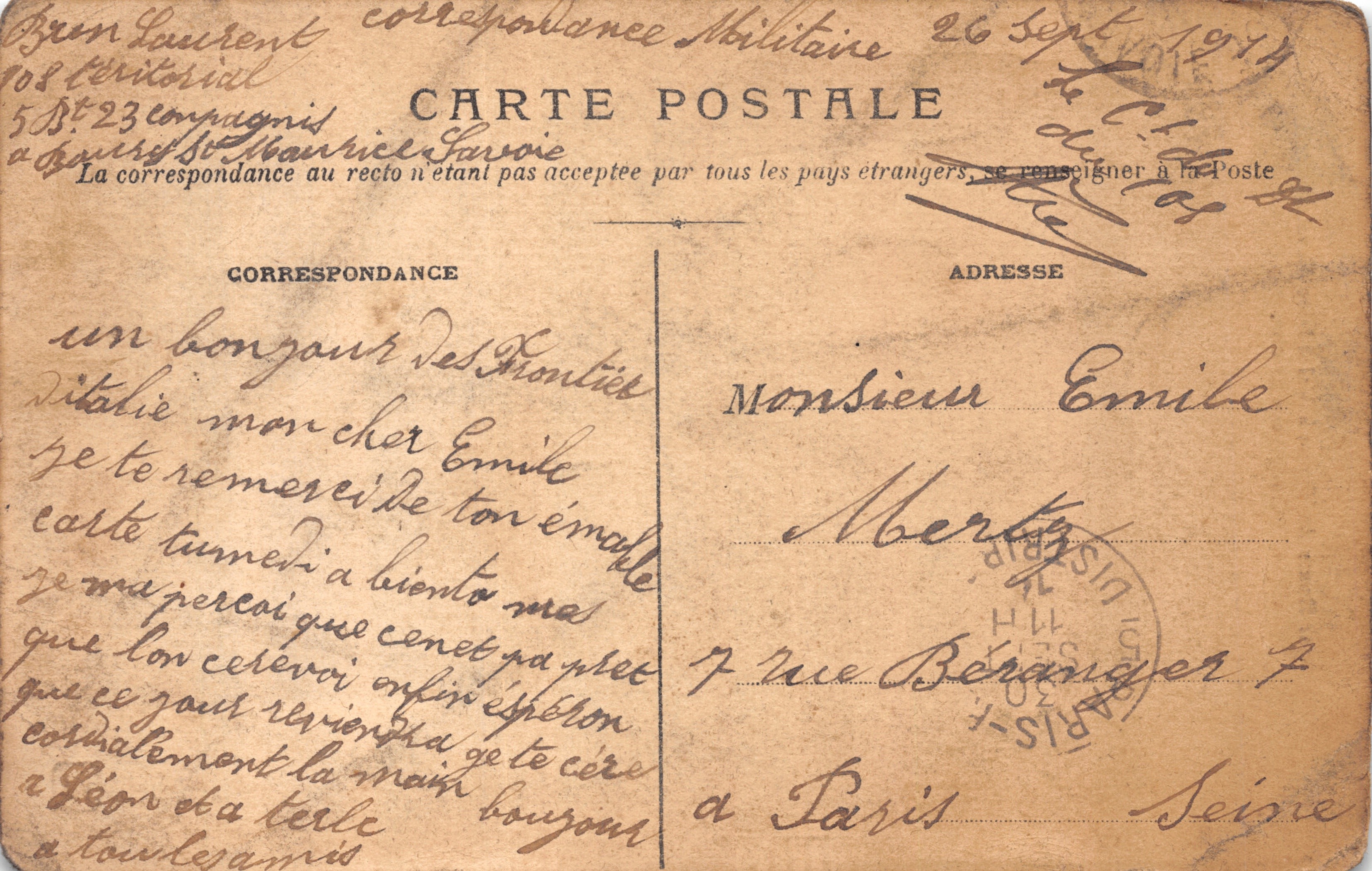 Gorges des Étroits — Route from Tignes to Val d'Isère (Savoie) — publisher Gorges des Étroits, no. 392 — Back