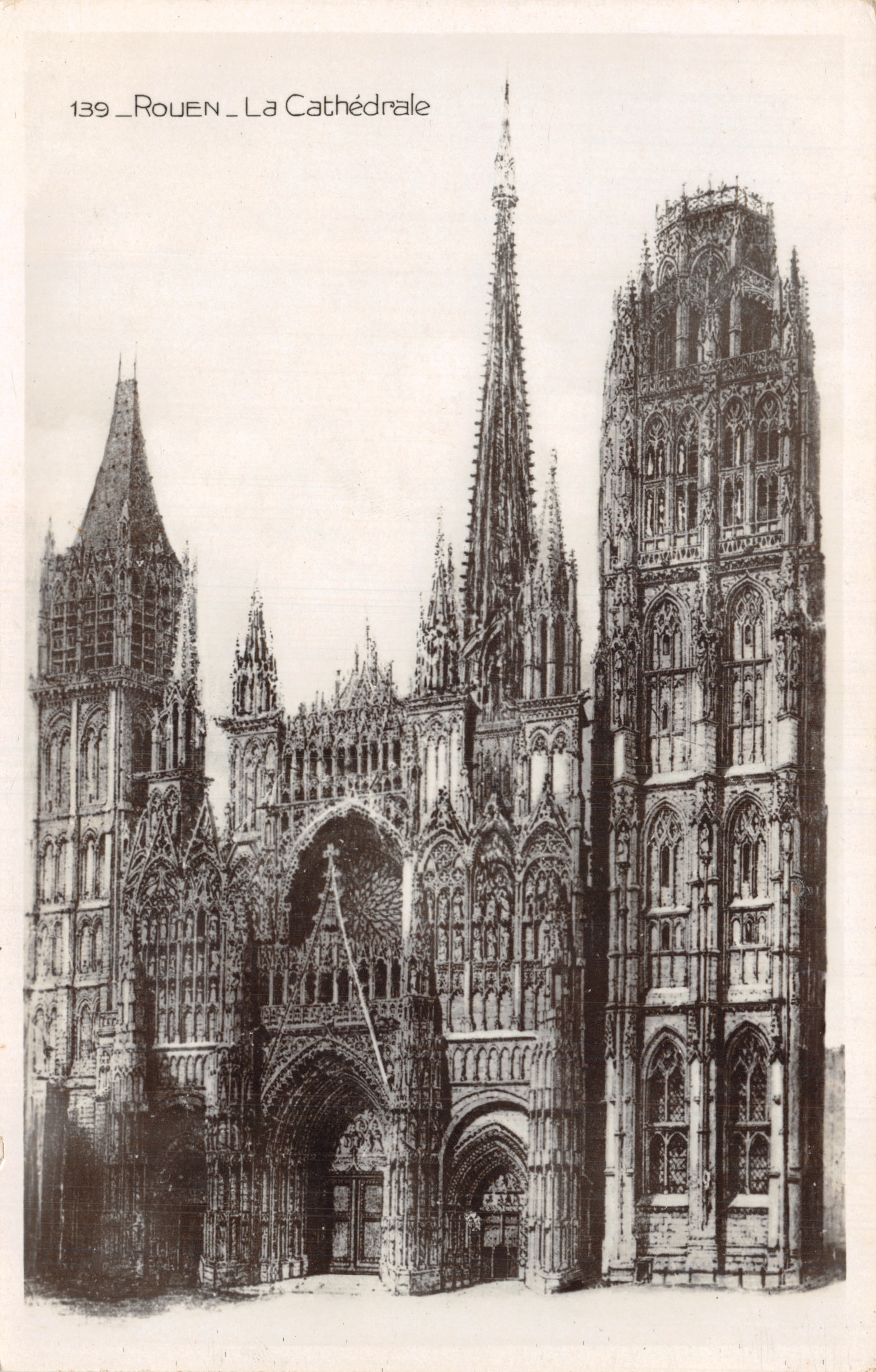 Rouen — De Kathedraal — Uitgave Cigoigne, nr. 139