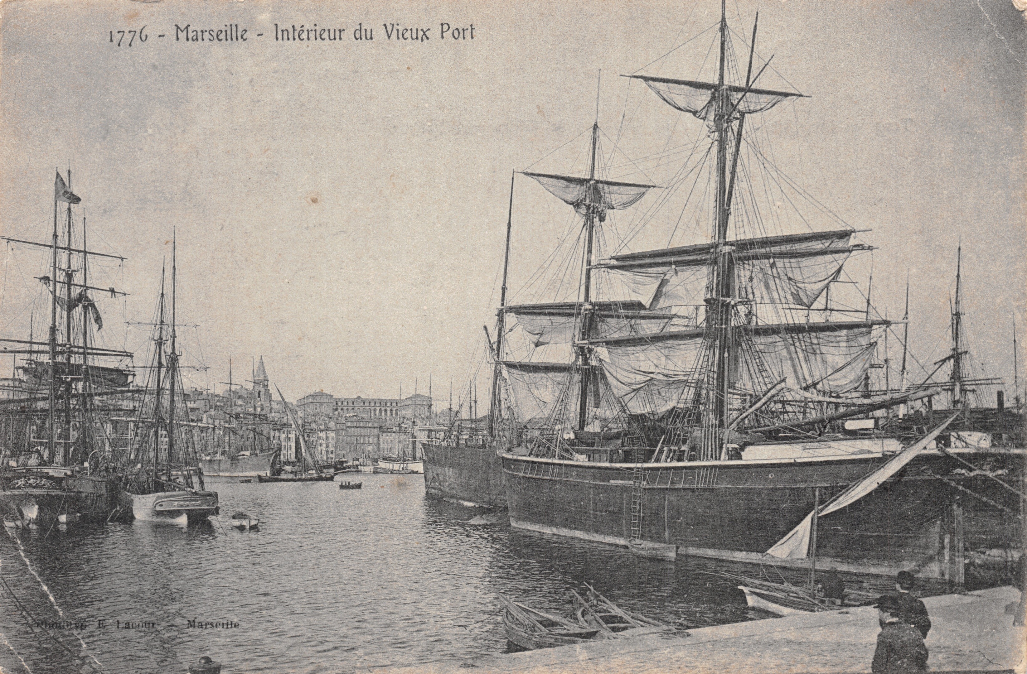 Marseille — Vista del vecchio porto — Editore: Lacombe & Lacom, Marseille, n. 1776