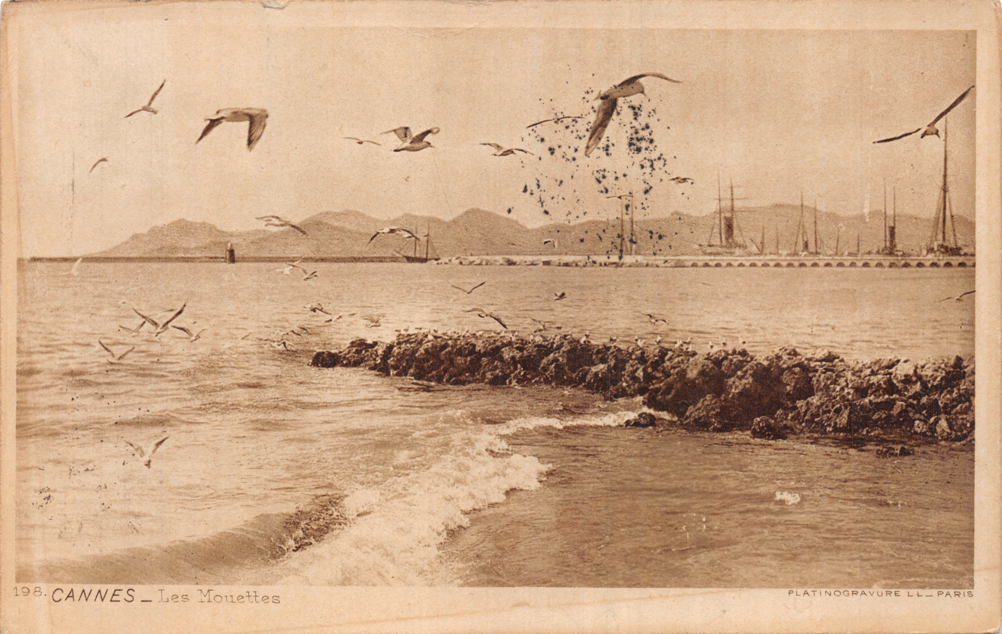 CANNES — Las Gaviotas — PLATINOGRAVURE LL — PARIS