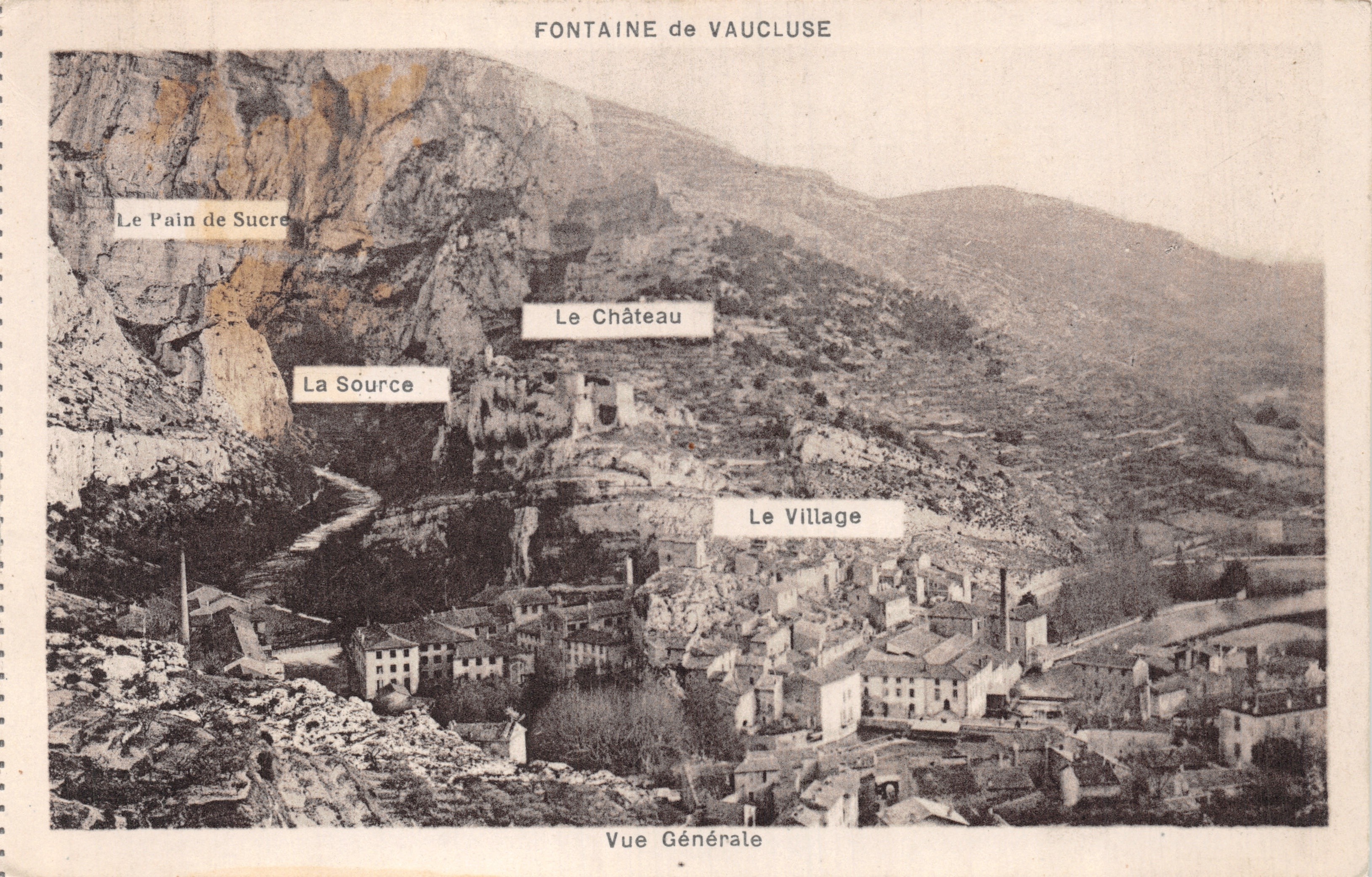 Fontaine de Vaucluse — Vista Generale — Edizione Artistica