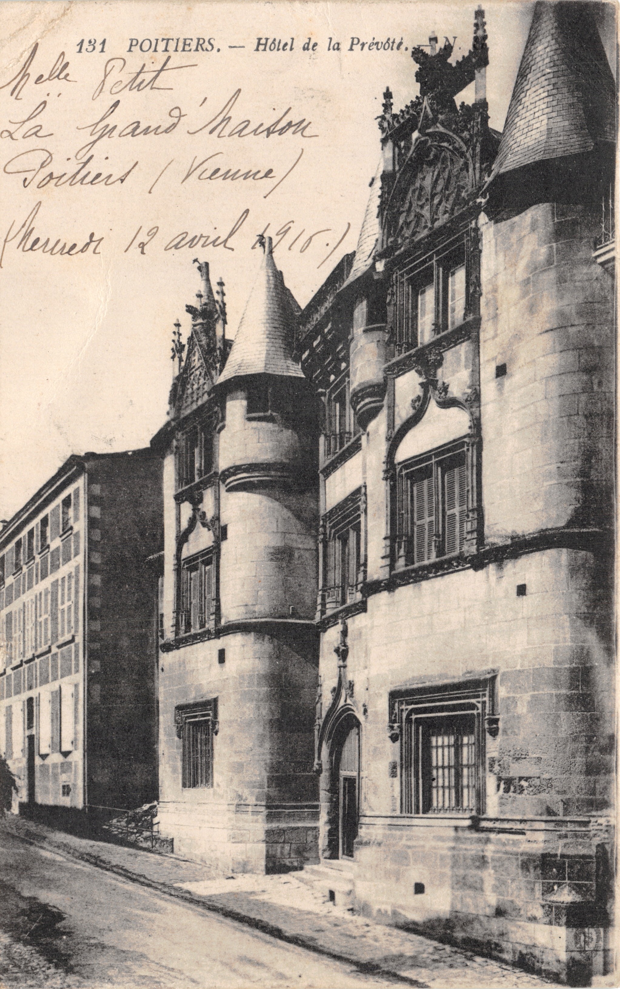 Poitiers — Hôtel de la Prévôté — éditeur N. (n° 131)