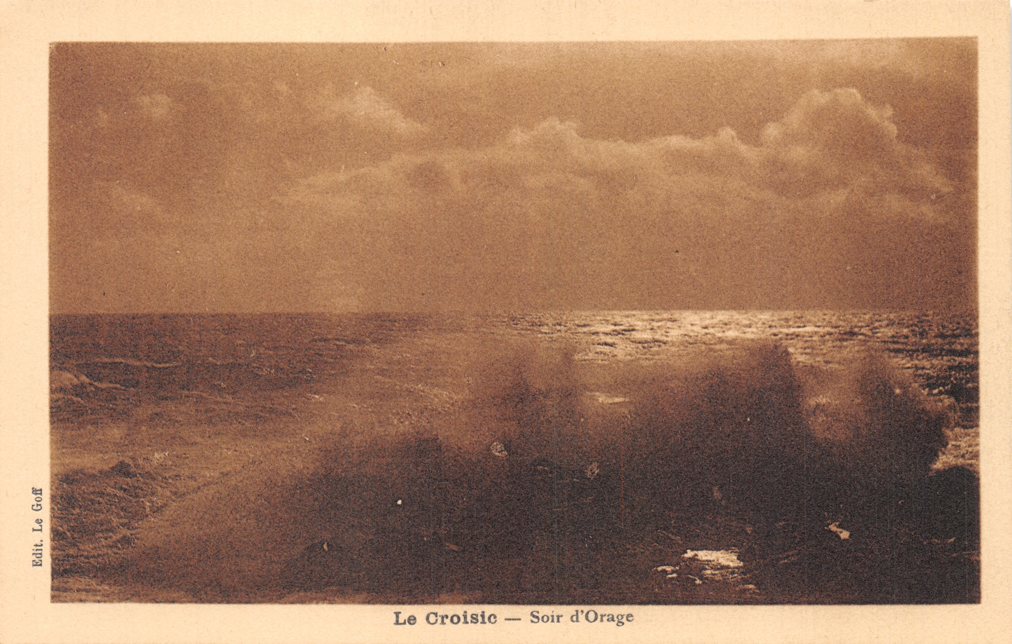 Le Croisic — Noche Tormentosa — Editor Le Goff