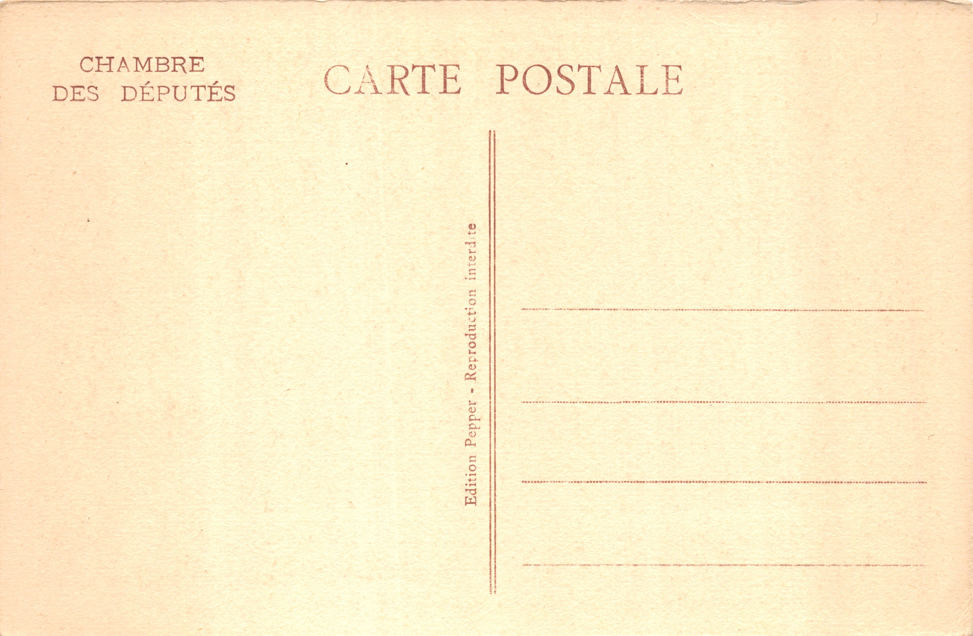 Camera dei Deputati — Gallerie dei Tappeti — Hotel della Presidenza — Edizione Pepper — Verso