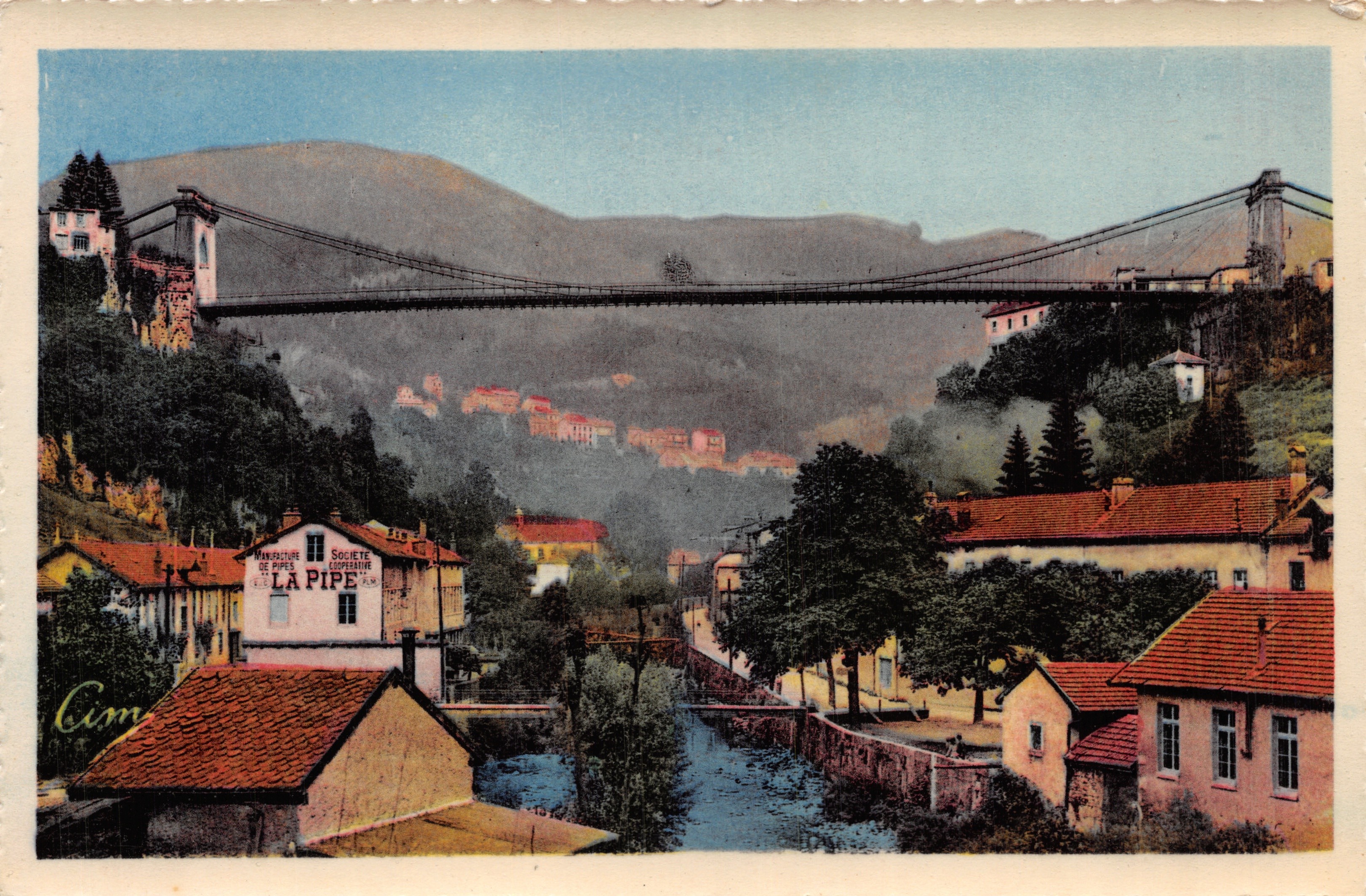 Saint-Claude — Houten brug — Wijk St-Hubert, uitgever Combier, n°29