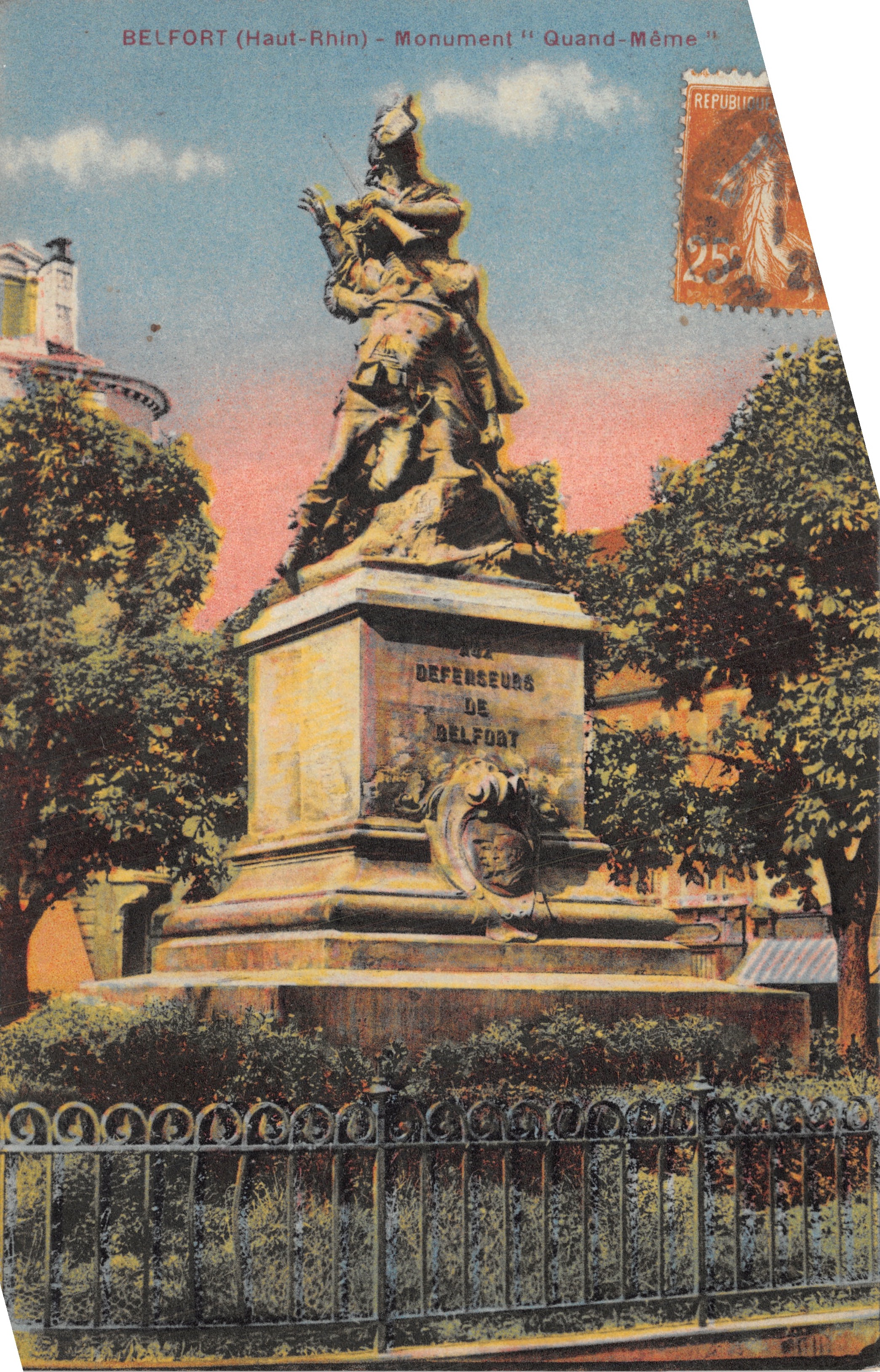 Belfort (Haut-Rhin) - Monumento "Quand-Même" - Editore E. Karrem, prot. Belfort