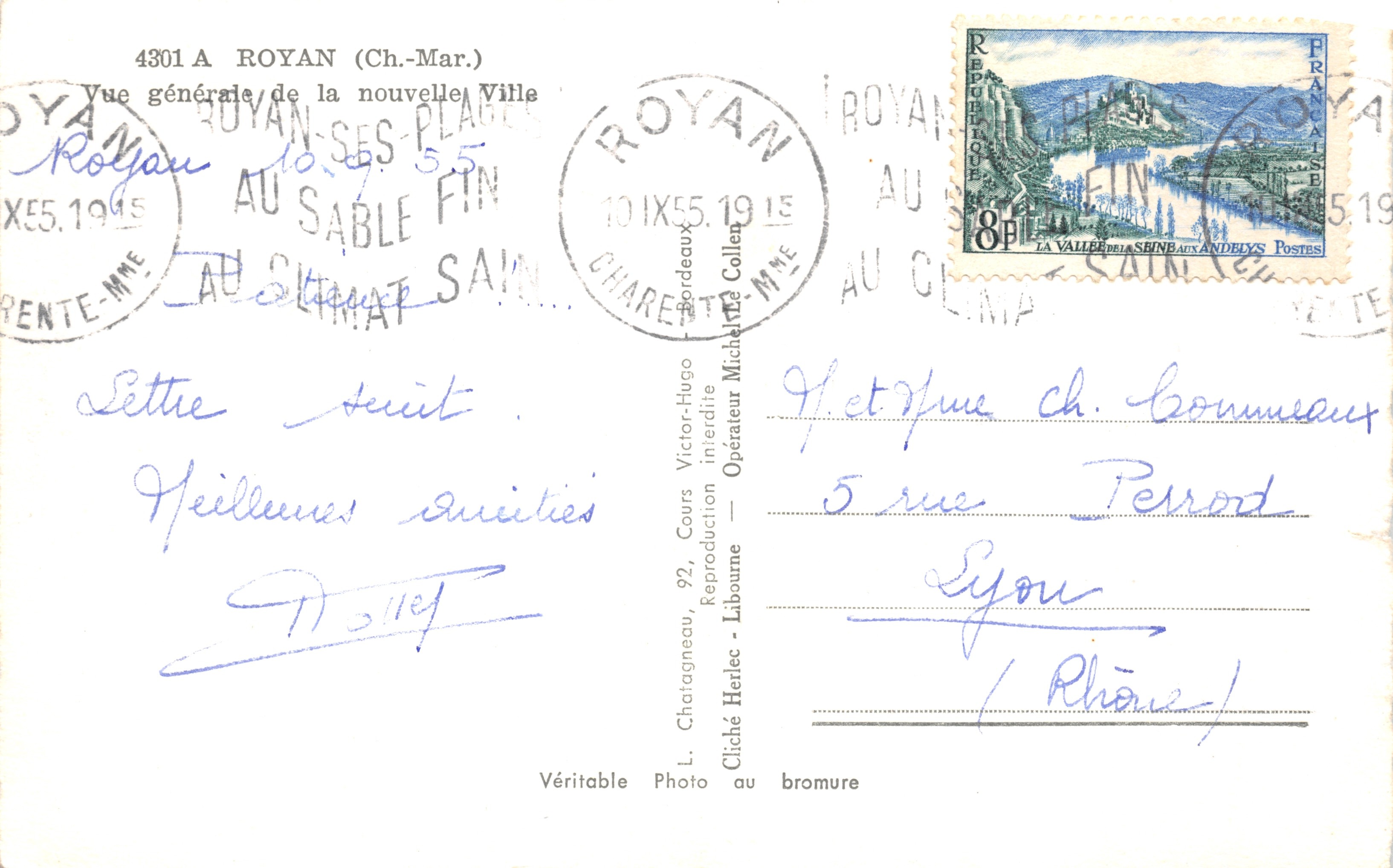 Royan — Vista general de la nueva ciudad — Elcé — Reverso