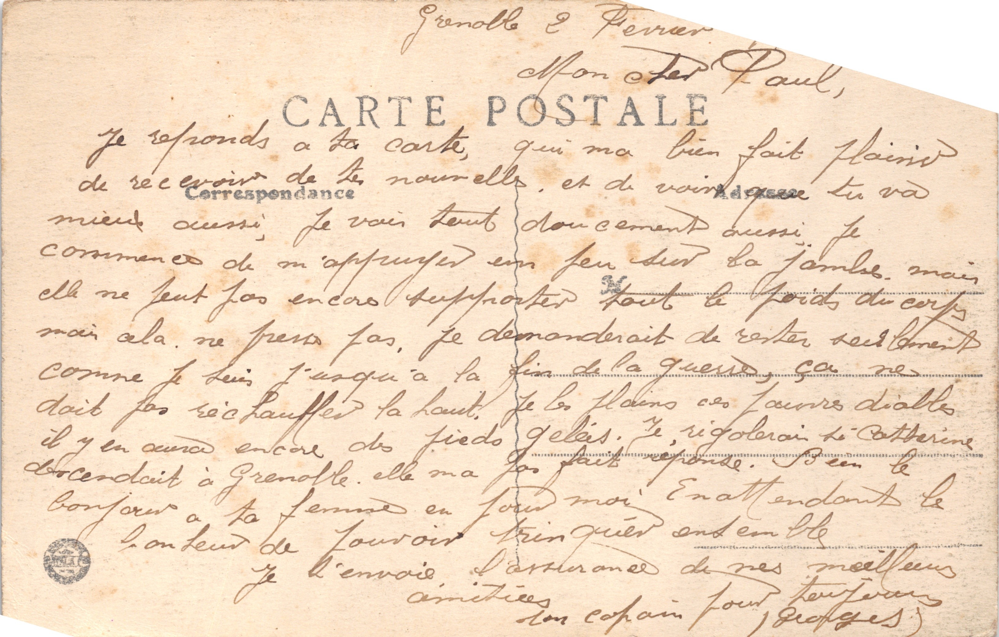 Grenoble — Muzeum — B.F., PARIS — Rewers