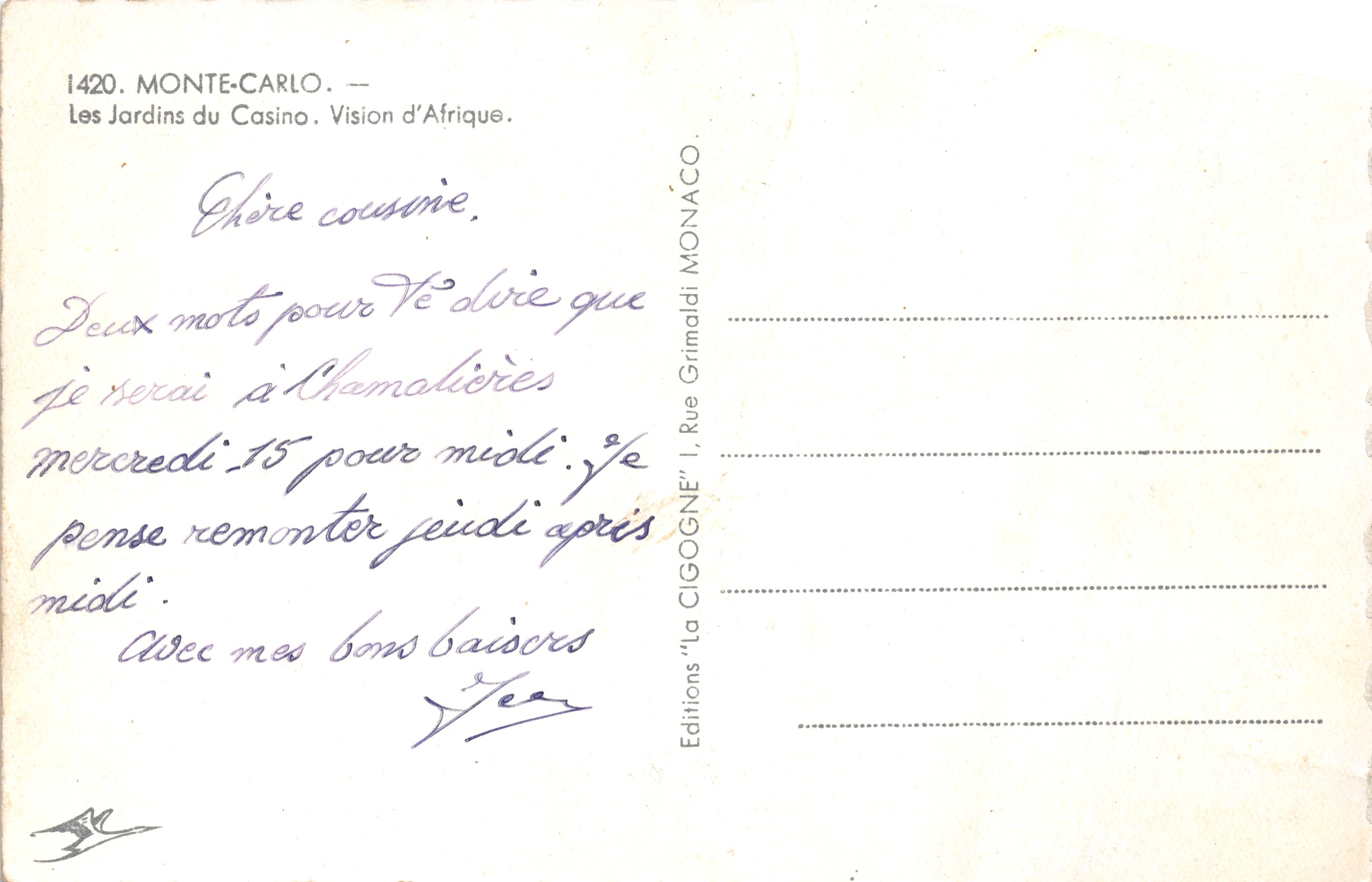 De Tuinen van het Casino — Visie op Afrika — Éditions La Cigogne — Achterkant