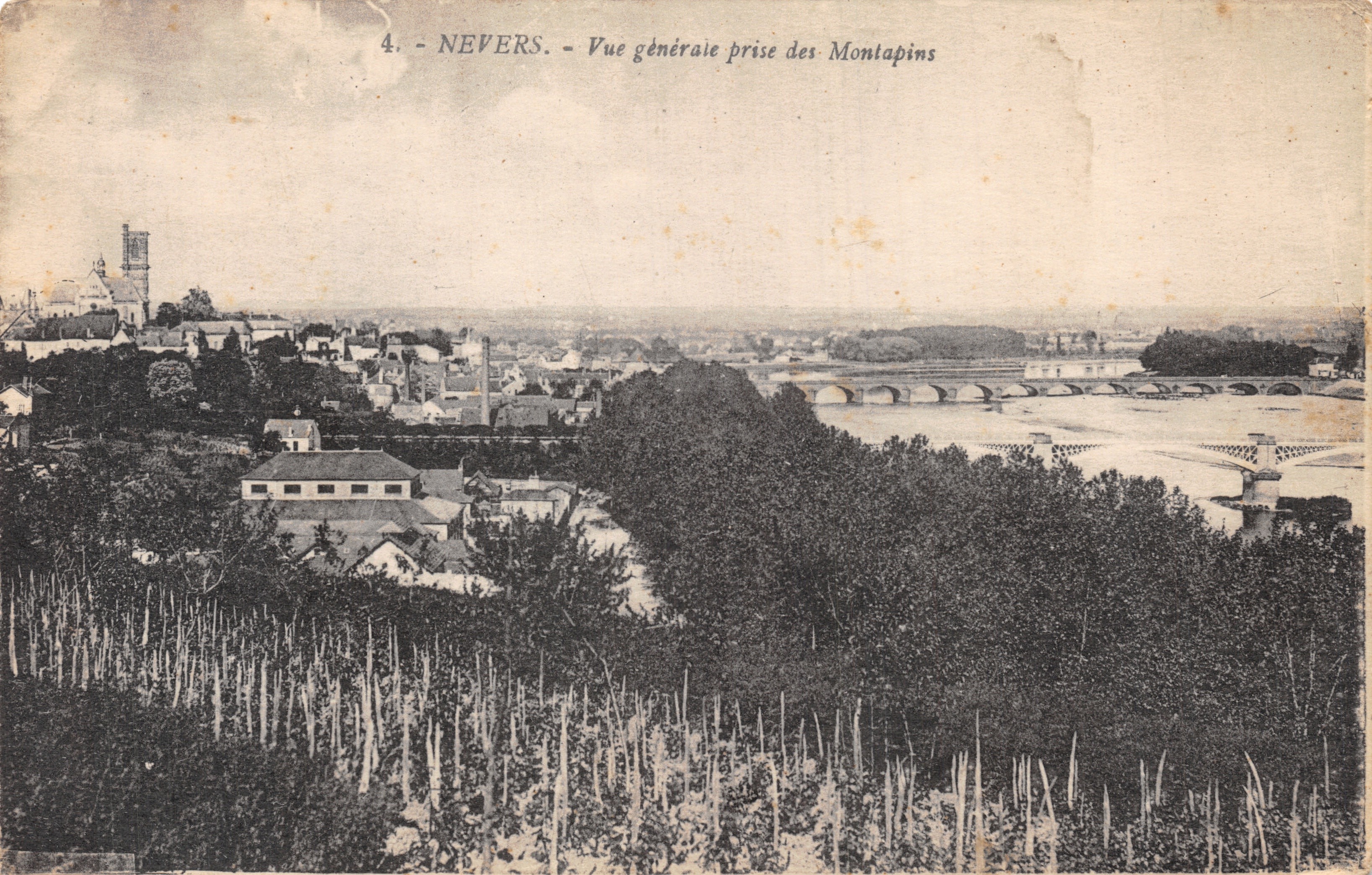 Nevers — Algemene uitzicht vanaf de Montapins — Uitgeverij drukkerij J. Lefebvre