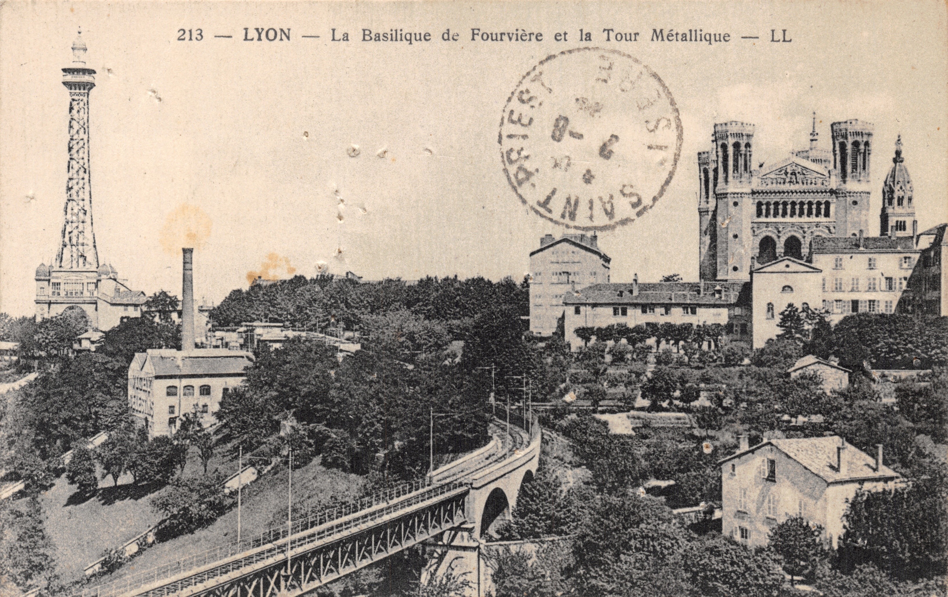 LYON — La Basilique de Fourvière et la Tour Métallique — LL