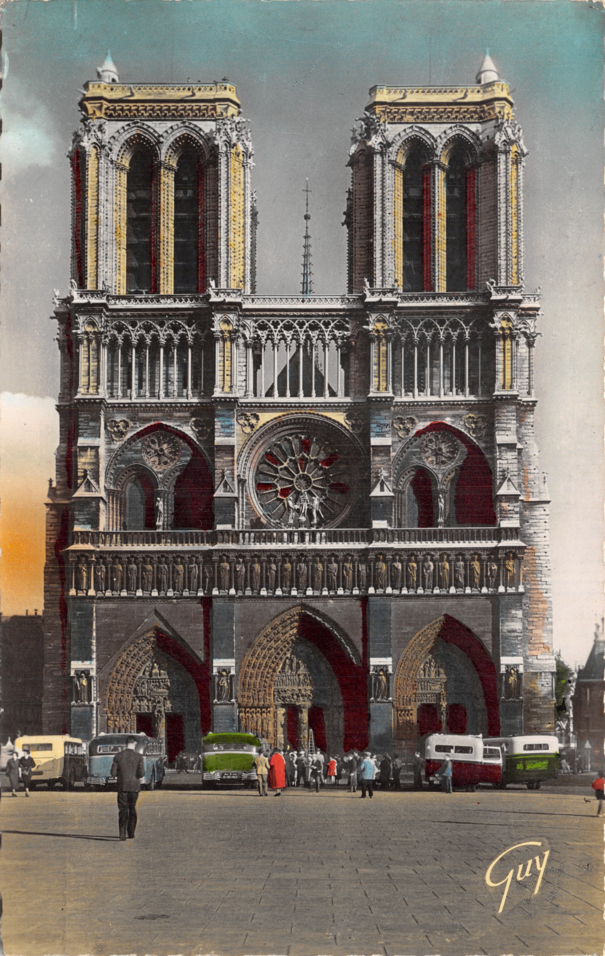 Notre-Dame de Paris — façade (1163-1260) — Éd. d'Art Guy, Paris