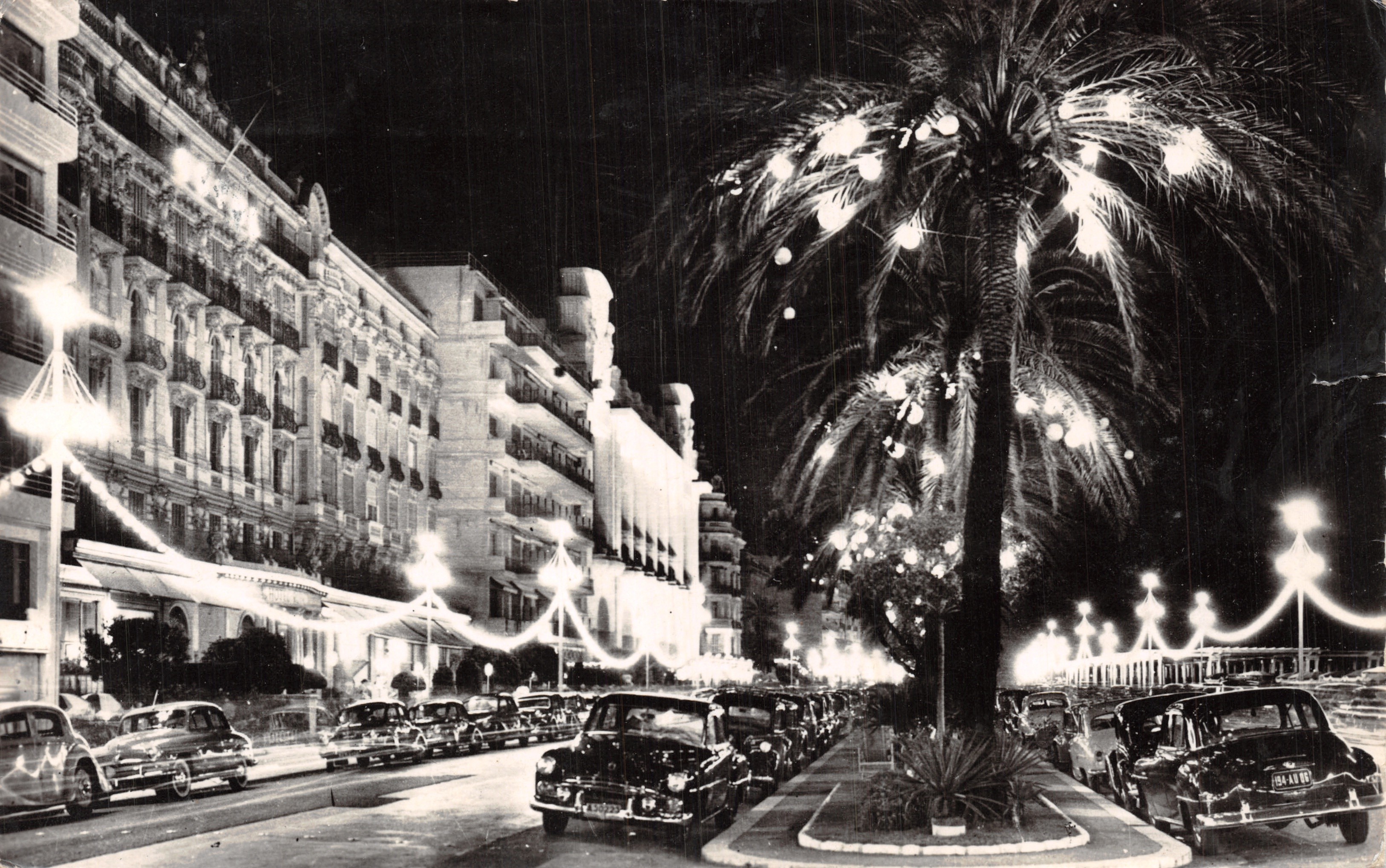 La Promenade des Anglais — noche — Editions de la Côte d'Azur, n° 10756