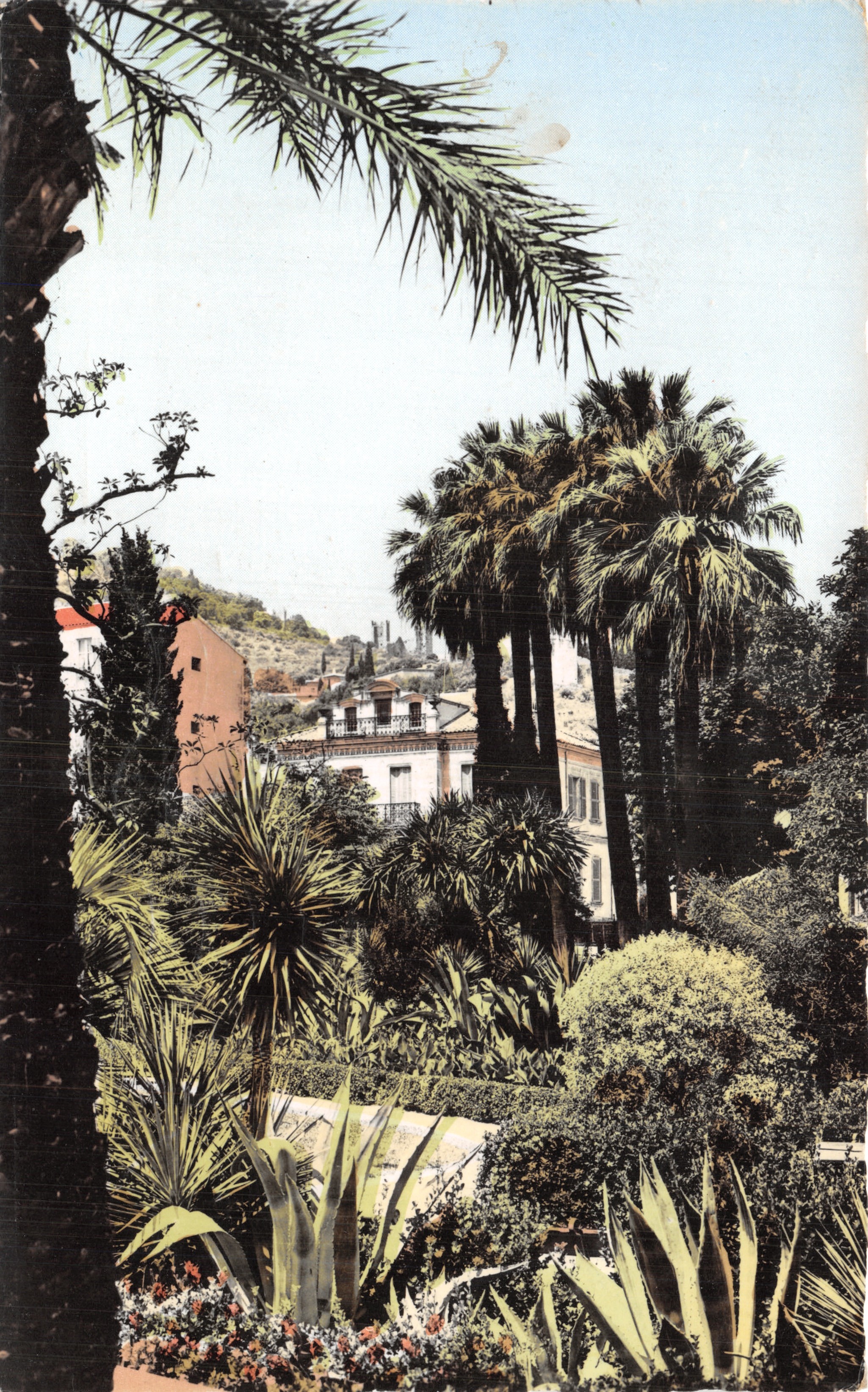 Hyères-les-Palmiers — Ogród Denis, widok na ruiny zamku — Wydawnictwo «La Cigogne»