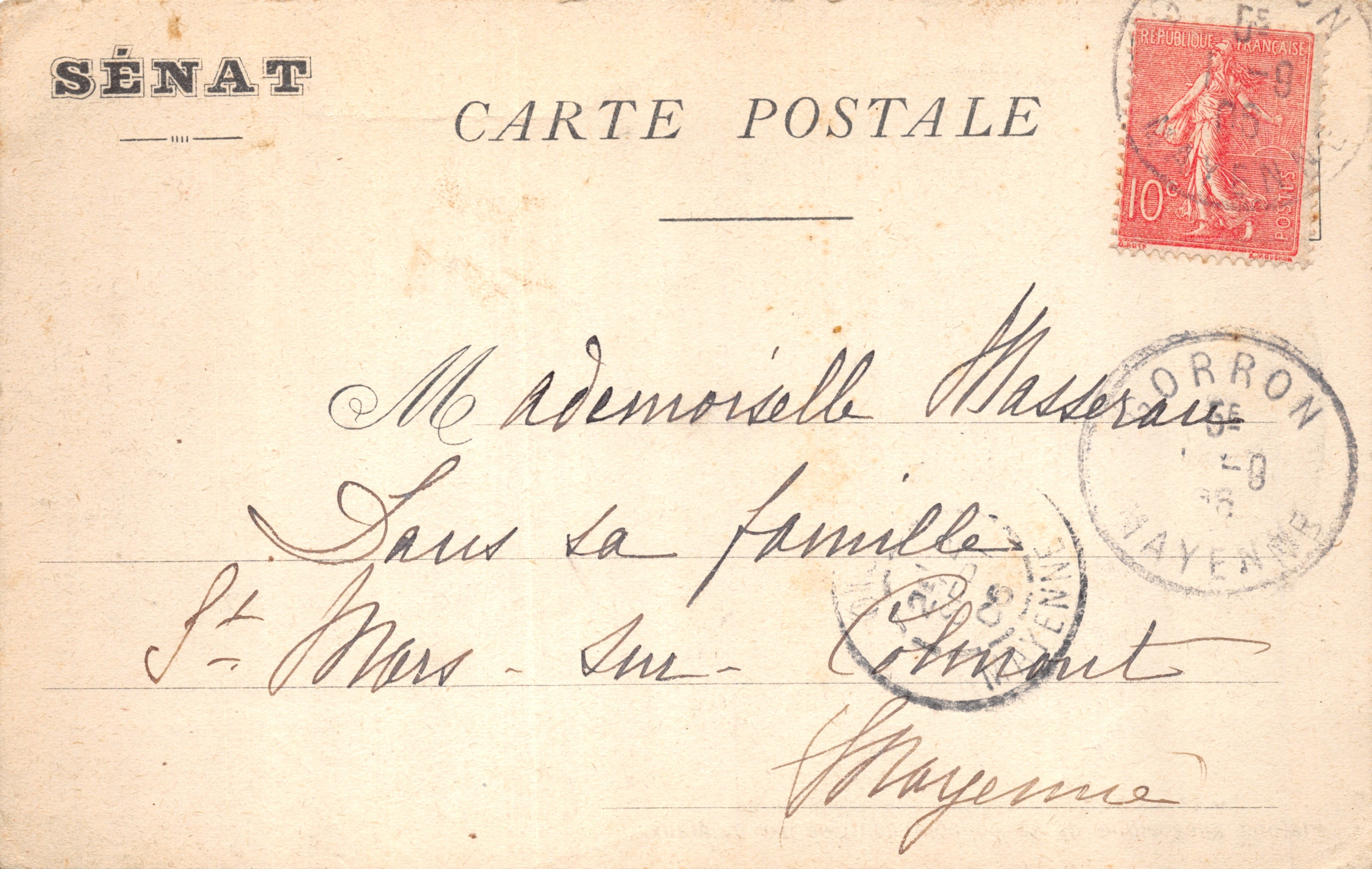 SÉNAT — Salle des Conférences — Plafond allégorique de la coupole centrale par J. Alaux, éditeur SÉNAT, n°13 — Verso