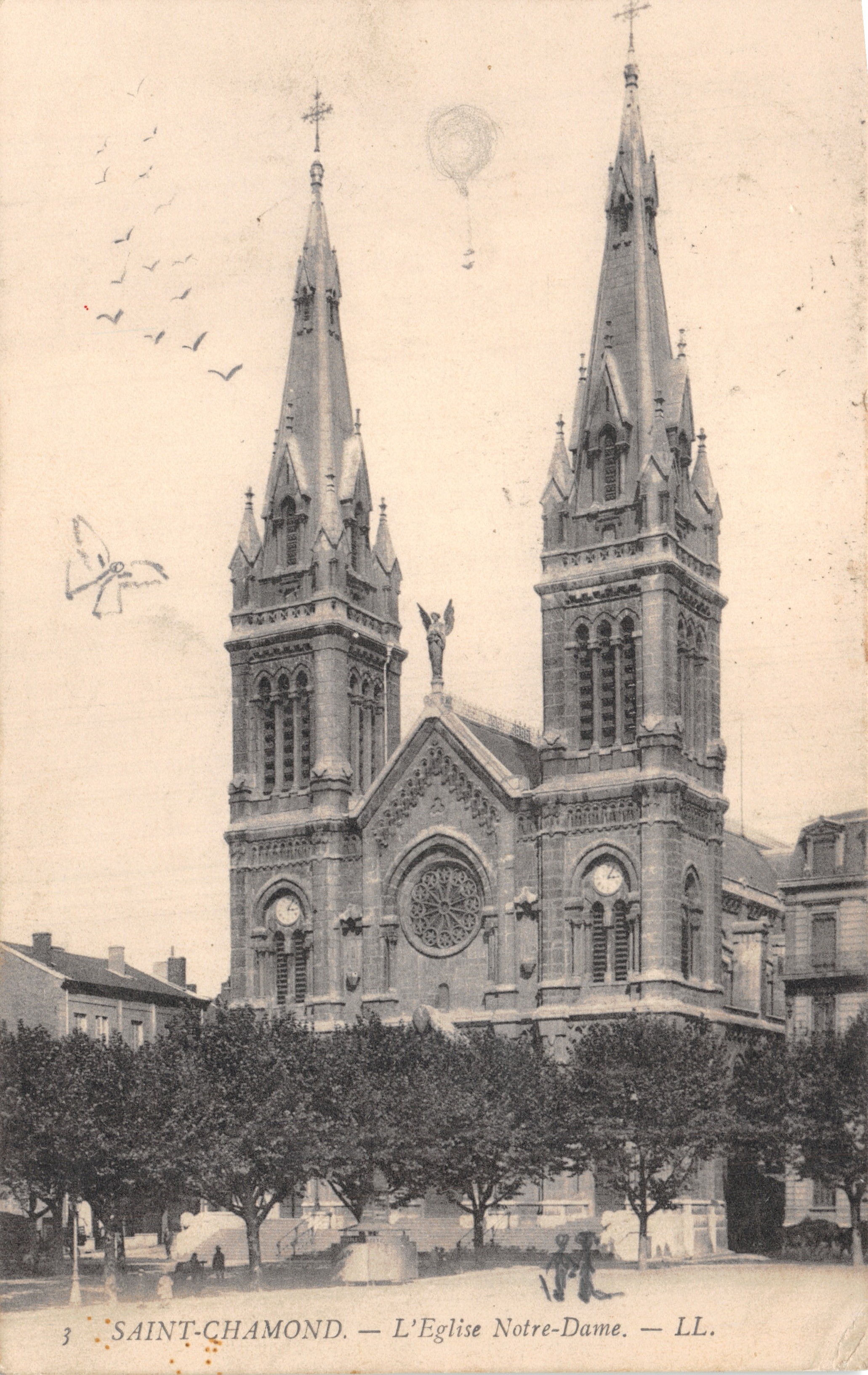 Saint-Chamond — Vista della chiesa Notre-Dame — LL