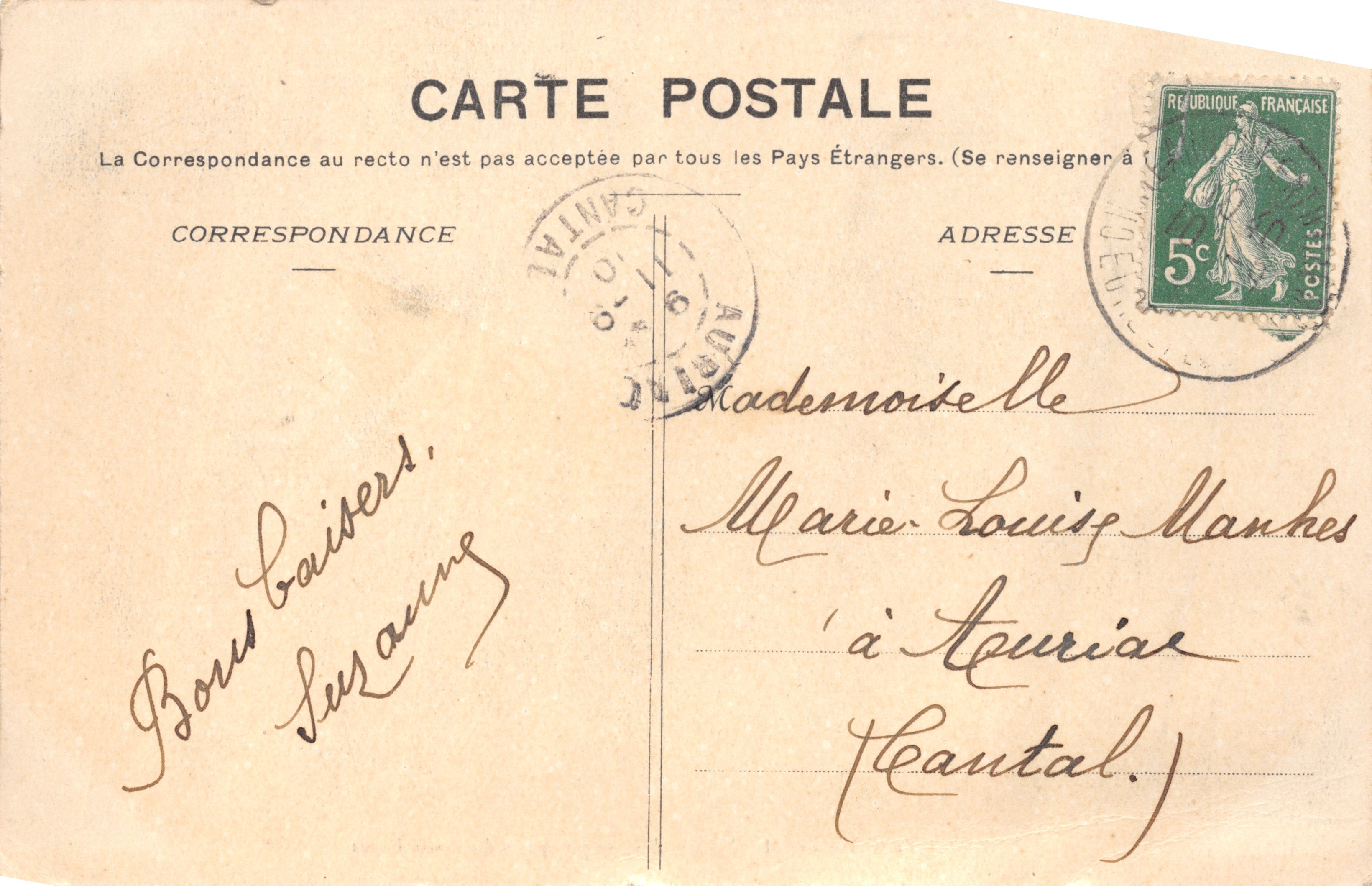 Bosque de Châteauneuf — La Avenida de los Suspiros vista desde el Rond-Point — Ch Foncalt, editor, Dreux, n.º 22 — Reverso