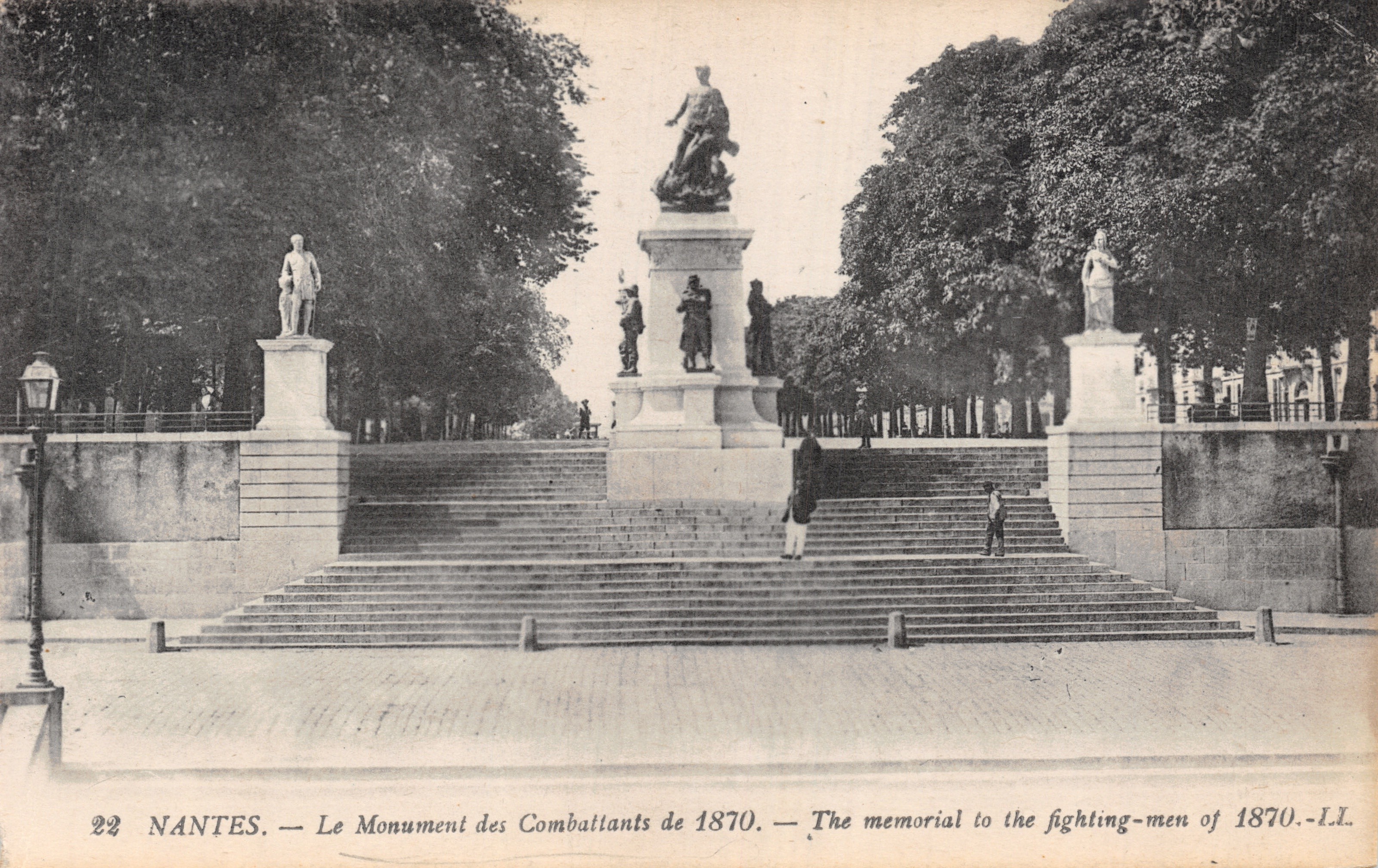 NANTES — Den Gedenkstein der Kämpfer von 1870 — Verlag FAY Fils et Cie, Paris