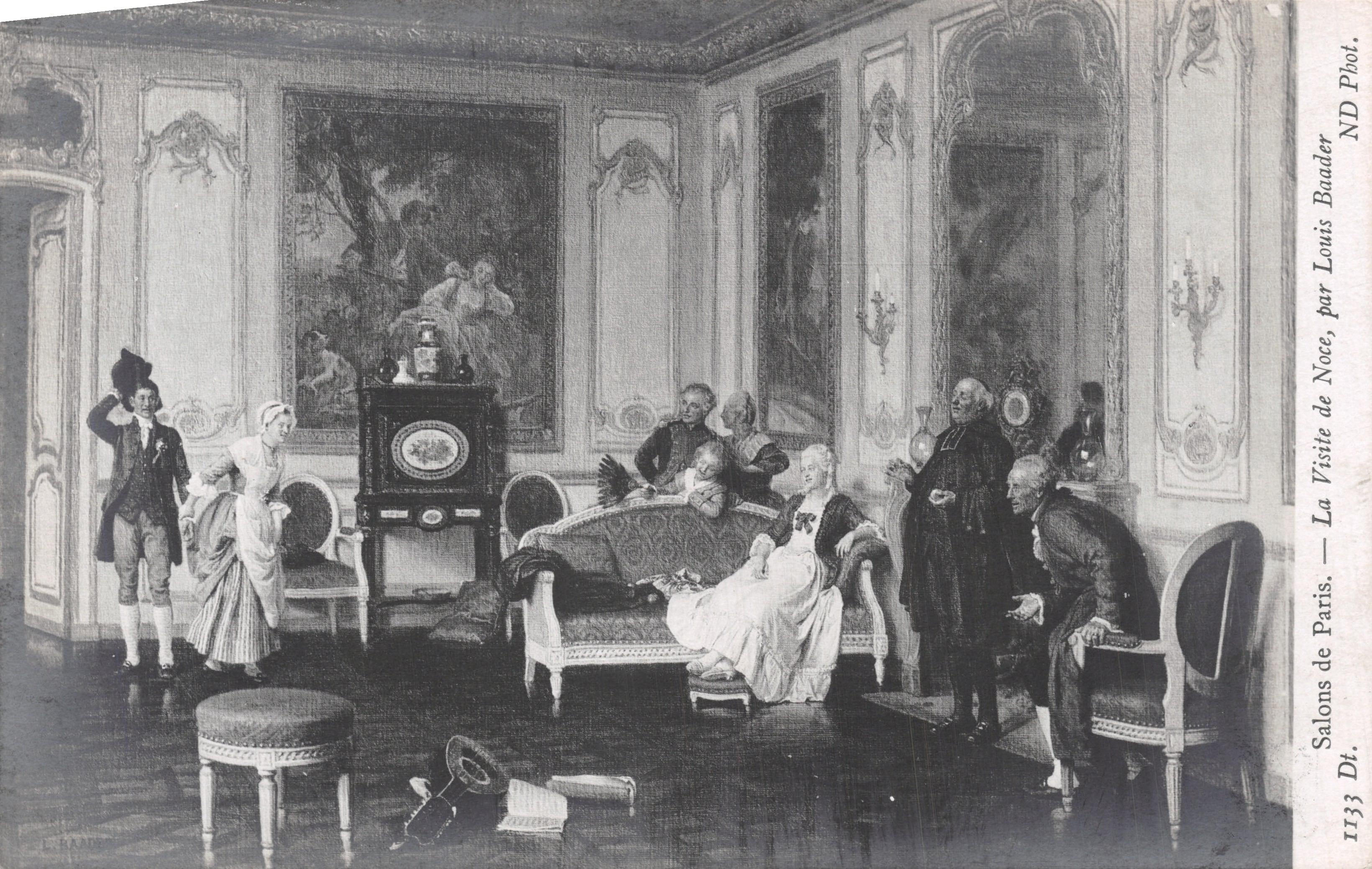 Salones de París — La Visita de París, por Louis Noce — editor ND Bandér, n.º 1133