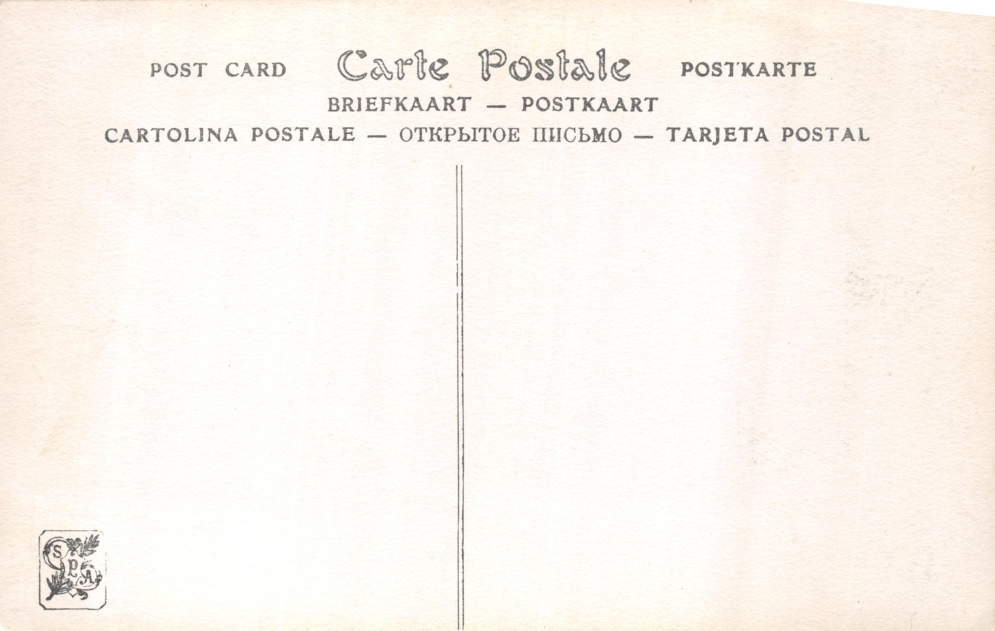 Salones de París — La Visita de París, por Louis Noce — editor ND Bandér, n.º 1133 — Reverso