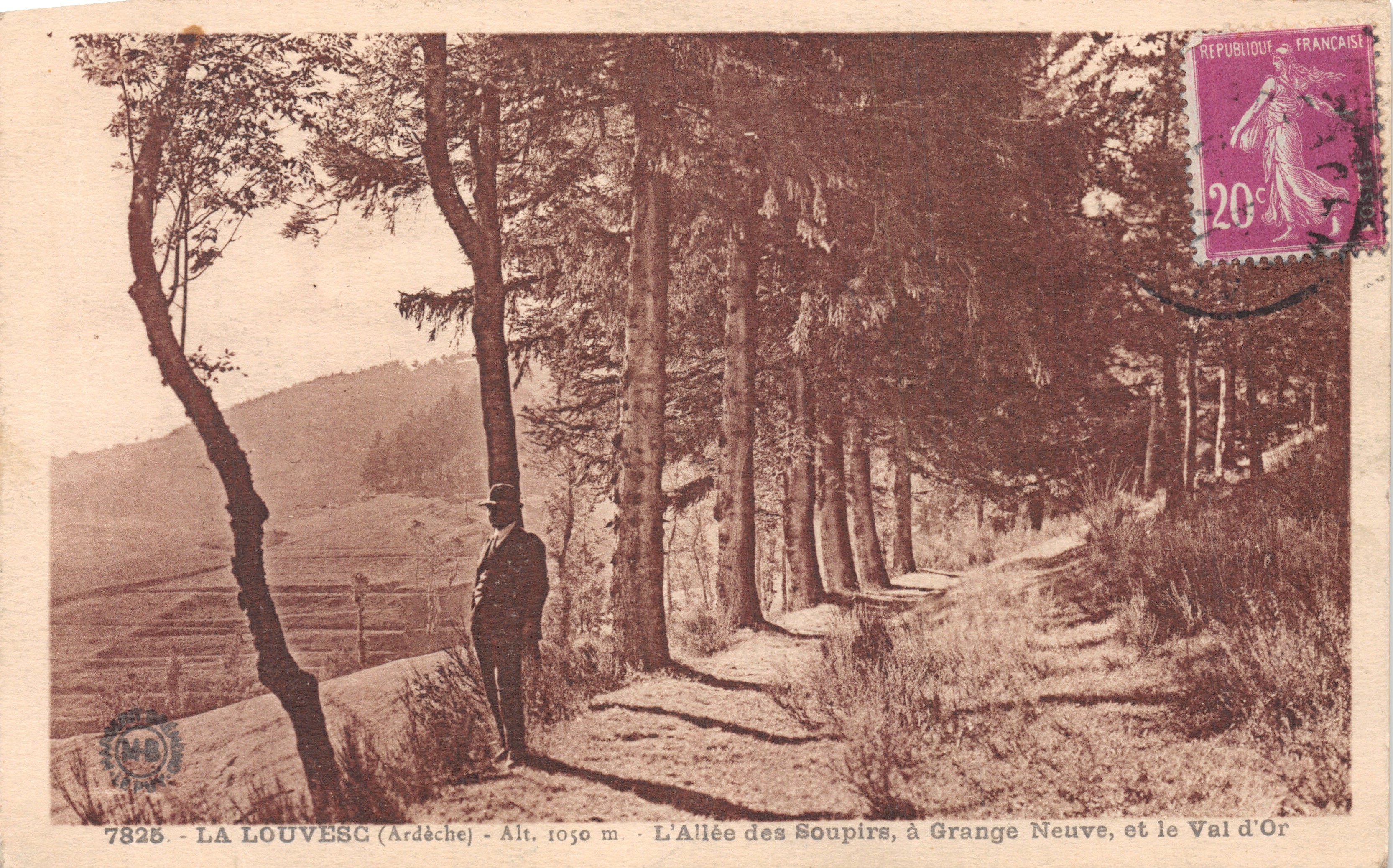 La Louvesc (Ardèche) — La Allée des Soupirs en Grange Neuve y el Val d'Or — editor MARGERIT BRÉMOND, n.º 7825