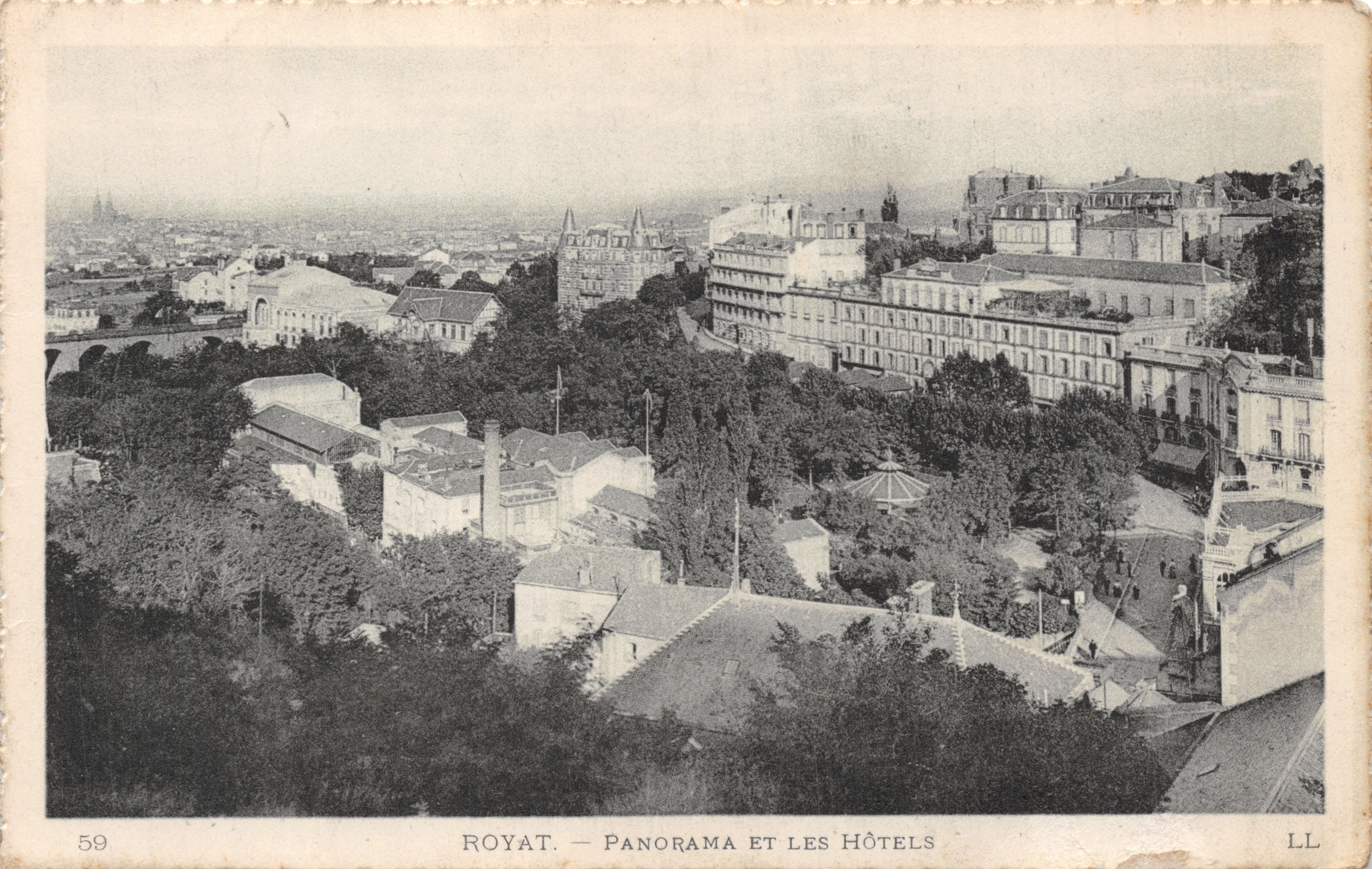 Royat — Panorama y los Hoteles — editor LL, n.º 59