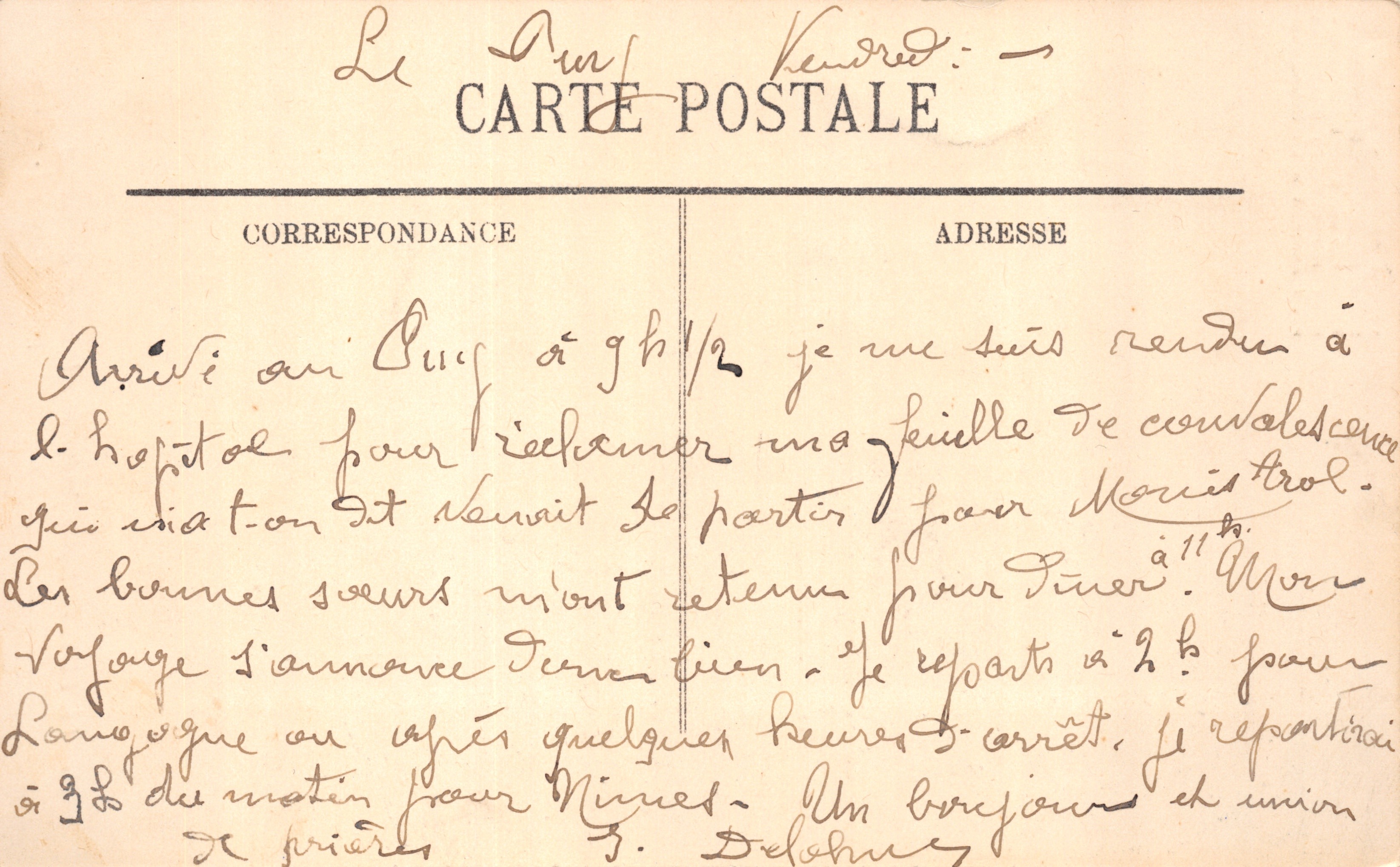 Le Puy — Statue colossale de Notre-Dame de France, fondue avec le bronze des canons de Sébastopol — éditeur LL — Rewers