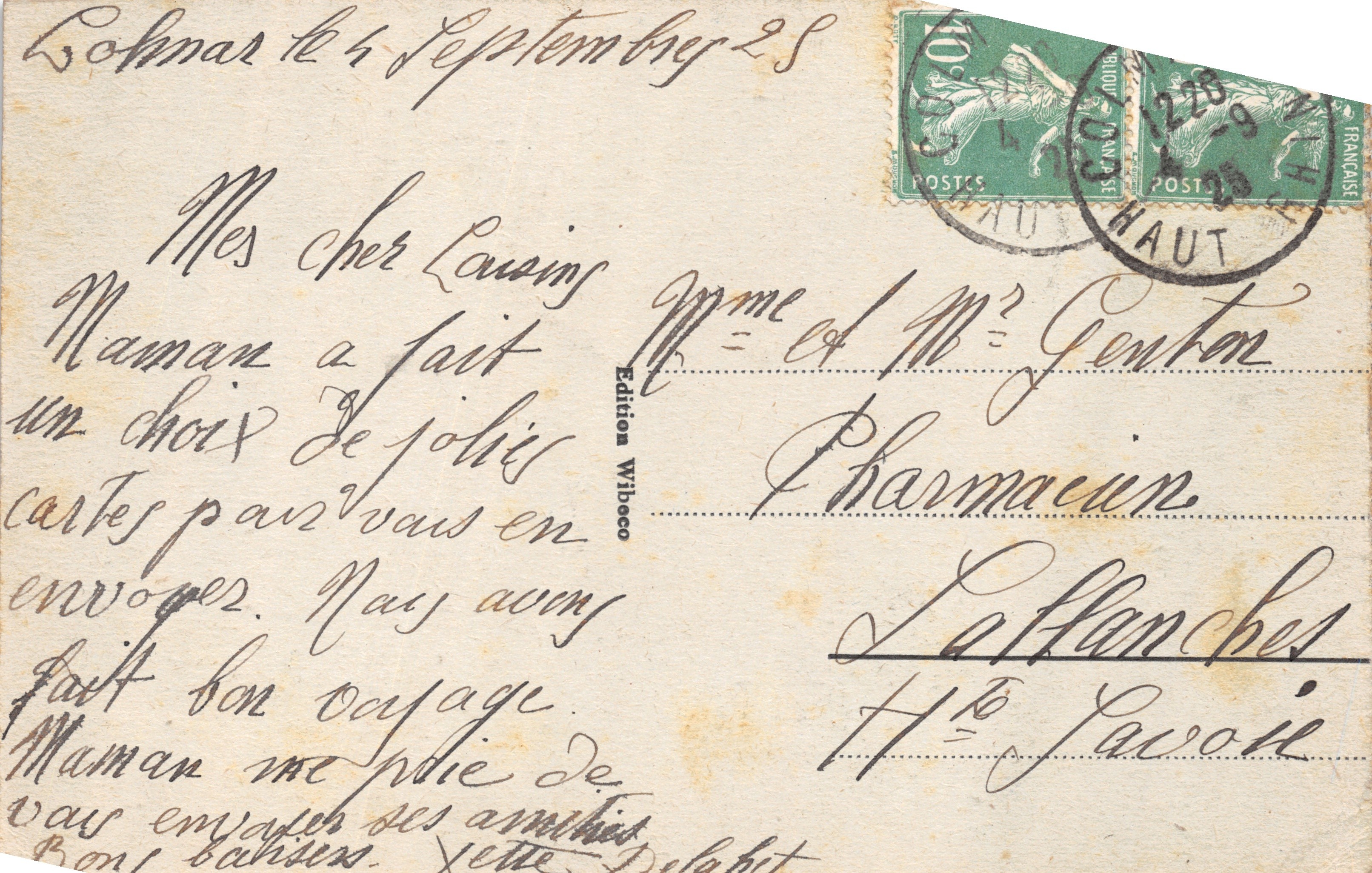 Colmar — Pfister House — Wibeco Edition, no. 126 — Back