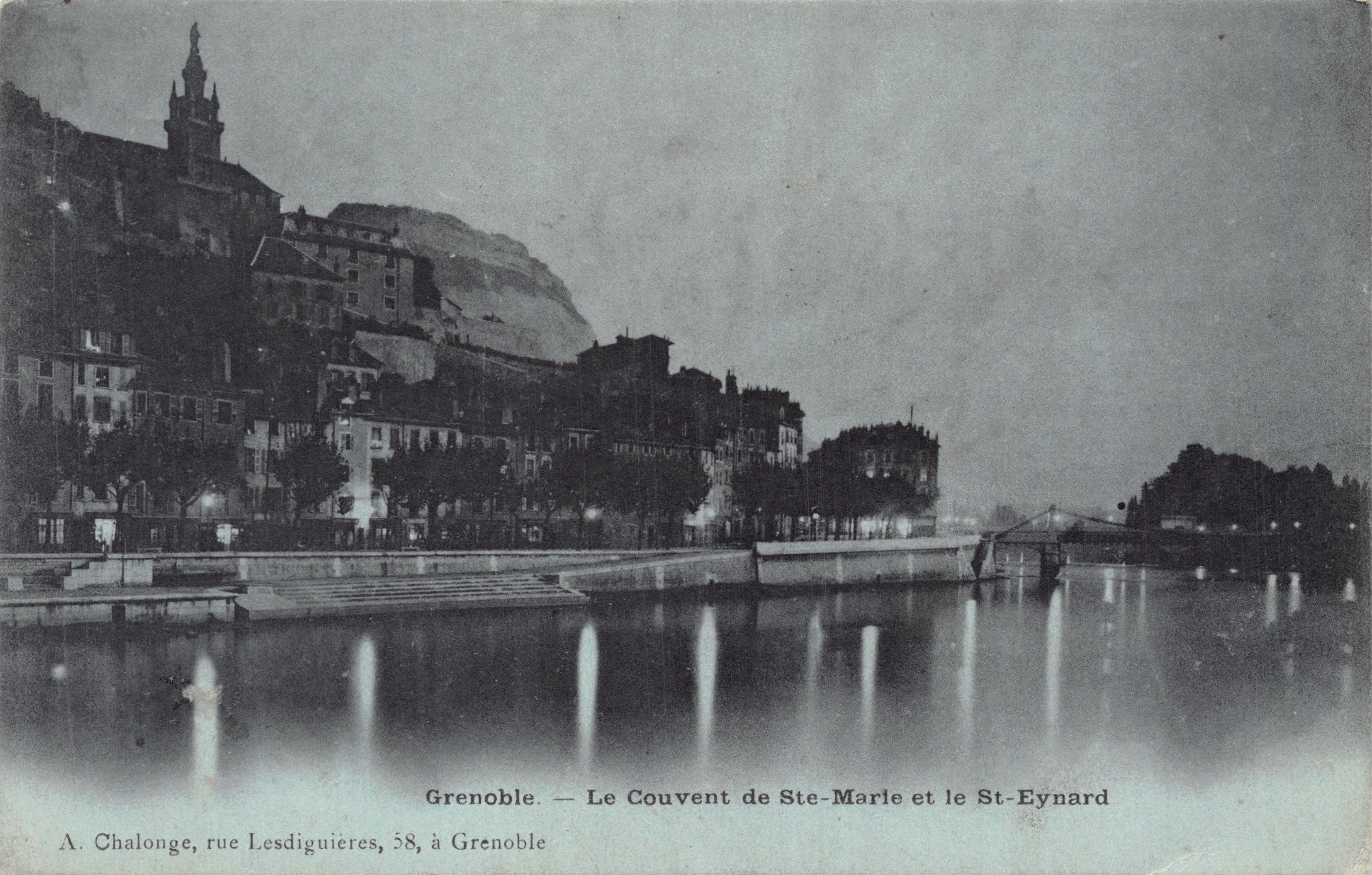 Grenoble — Le Couvent de Ste-Marie et le St-Eynard — A. Chalonge, rue Lesdiguières, 58, à Grenoble