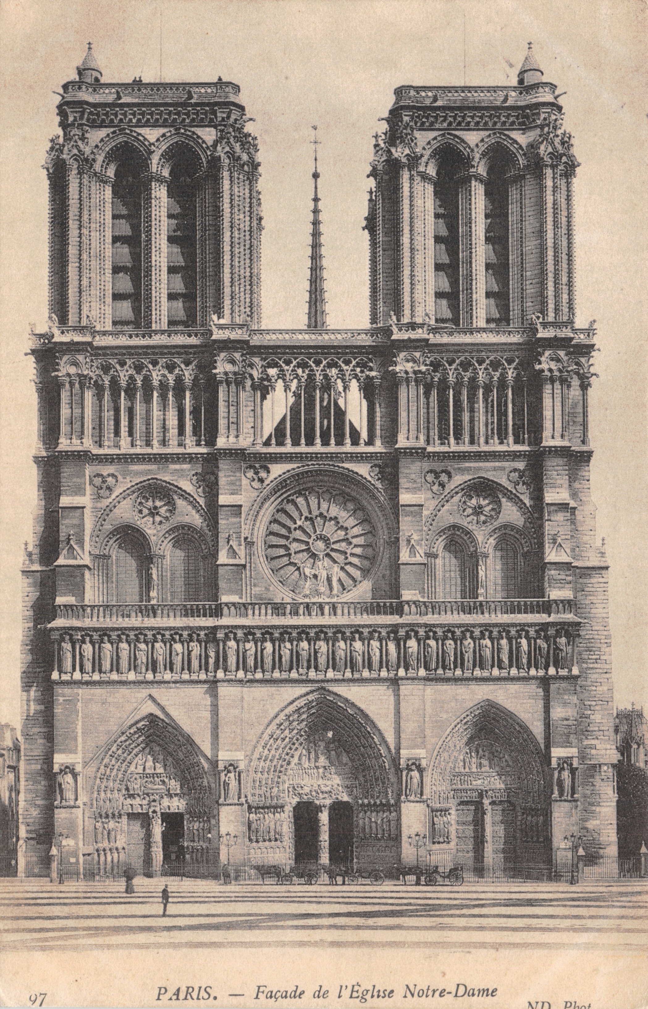 PARIS — Facha de la Iglesia de Notre-Dame — ND Phot, n° 97