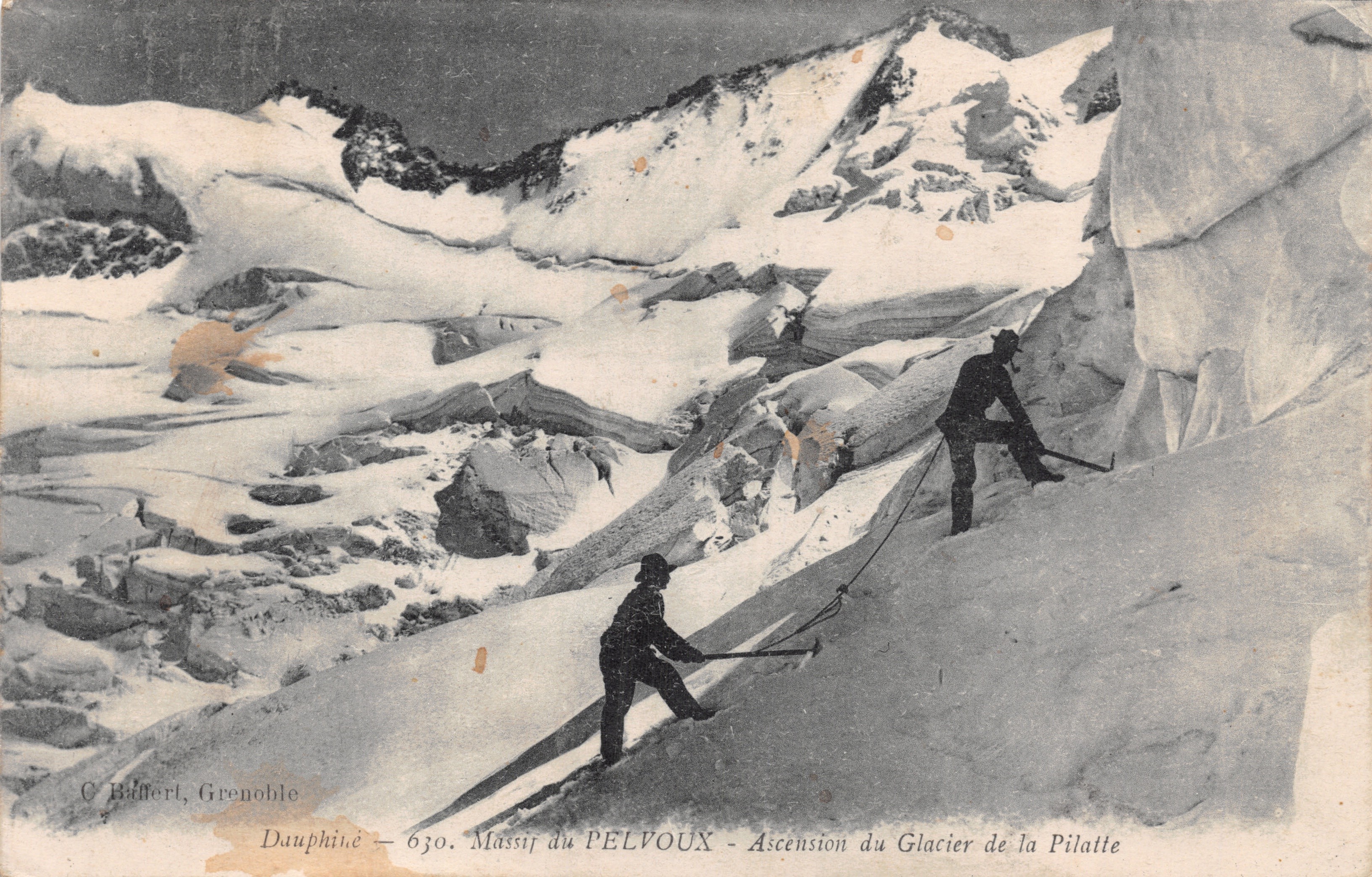 Dauphiné — 630. Massif du PELVOUX — Ascension du Glacier de la Pilatte — © Baffert, Grenoble