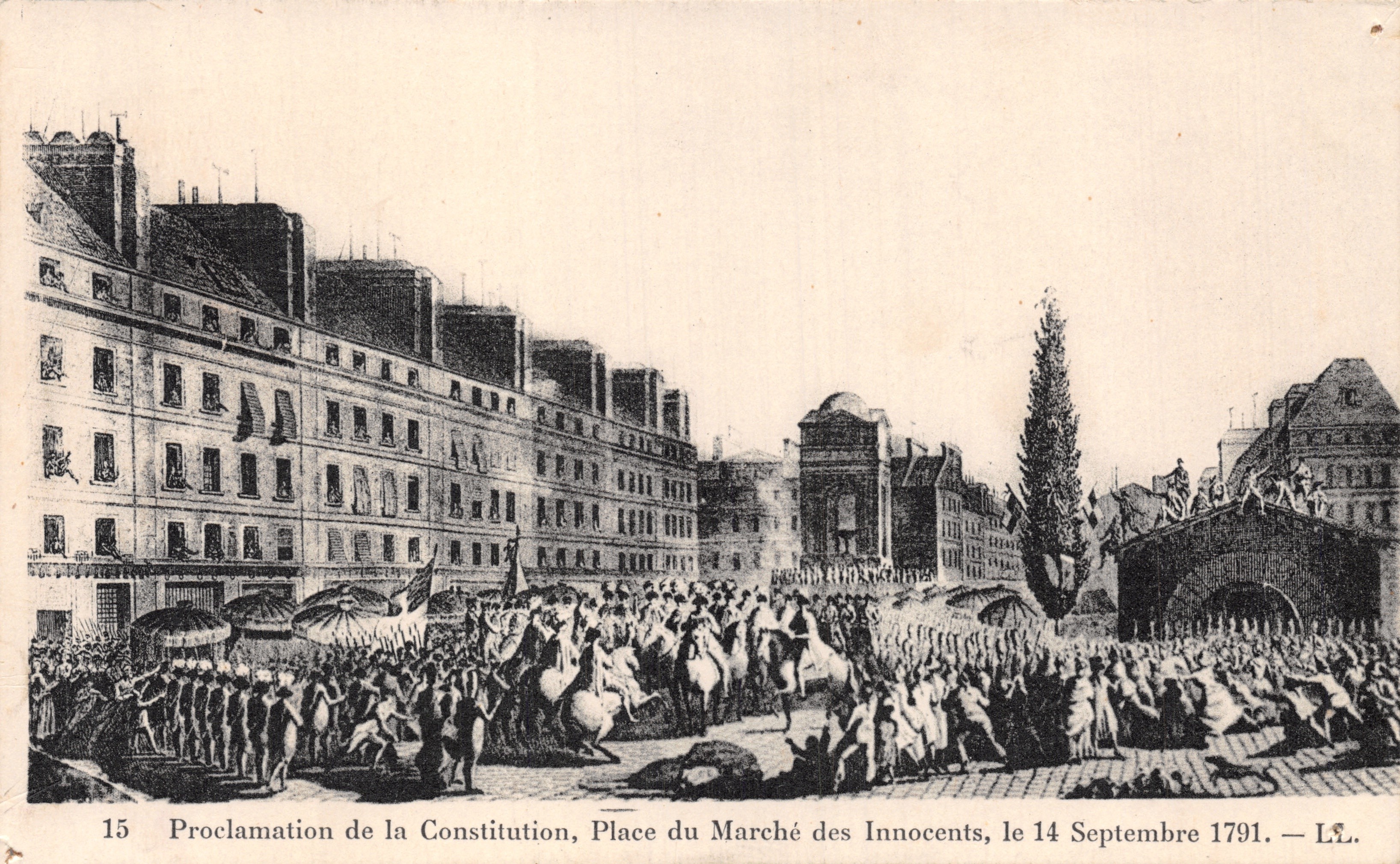 Proclamation de la Constitution — Place du Marché des Innocents, Paris — L.L. n°15